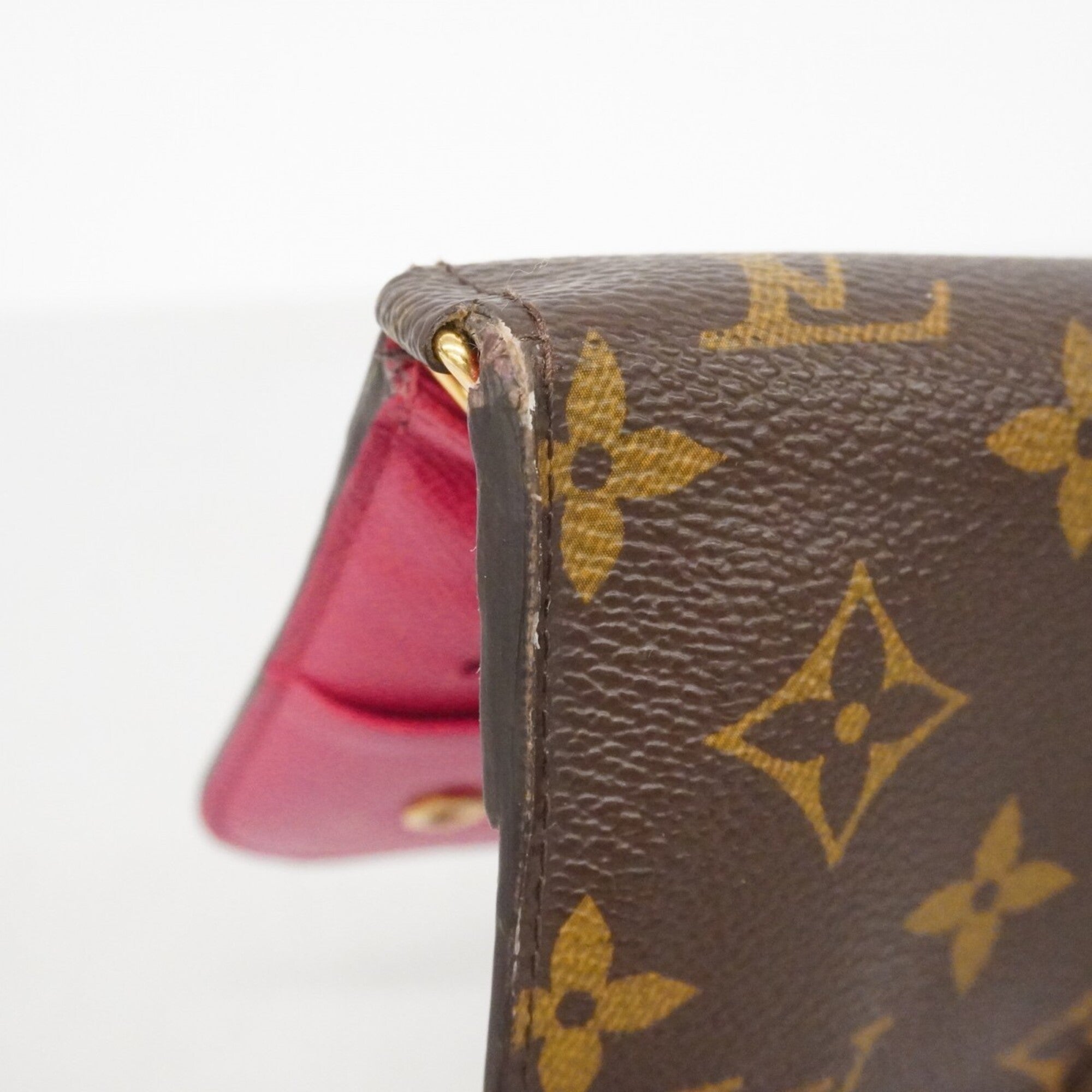 Louis Vuitton Brown Rose Long Wallet (Bi-Fold) (Pre-Owned)