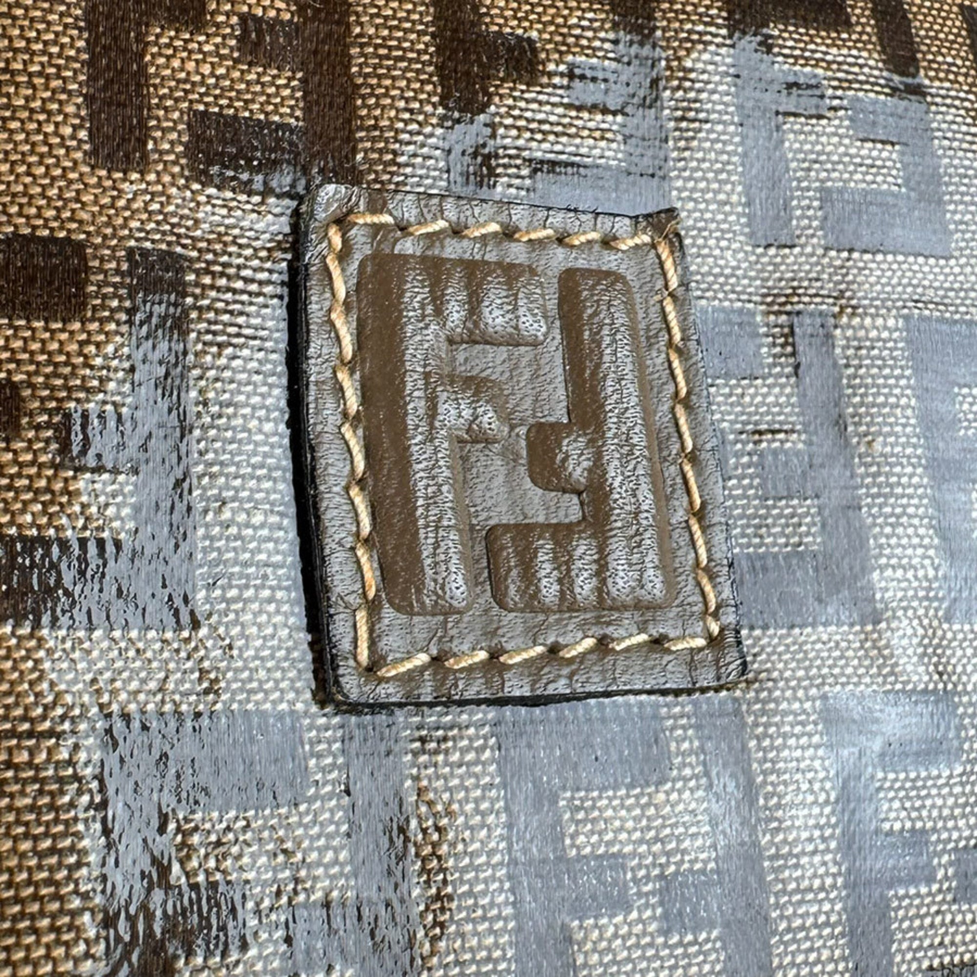 Fendi Brown Pvc Leather Shoulder Bag (Pre-Owned)