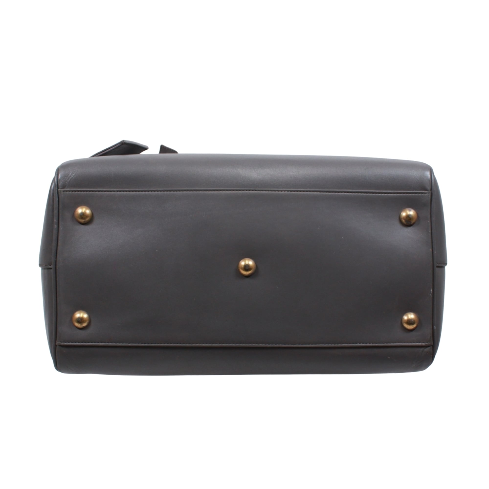 Saint Laurent Gray Leather Boston Bag Handbag (Pre-Owned)
