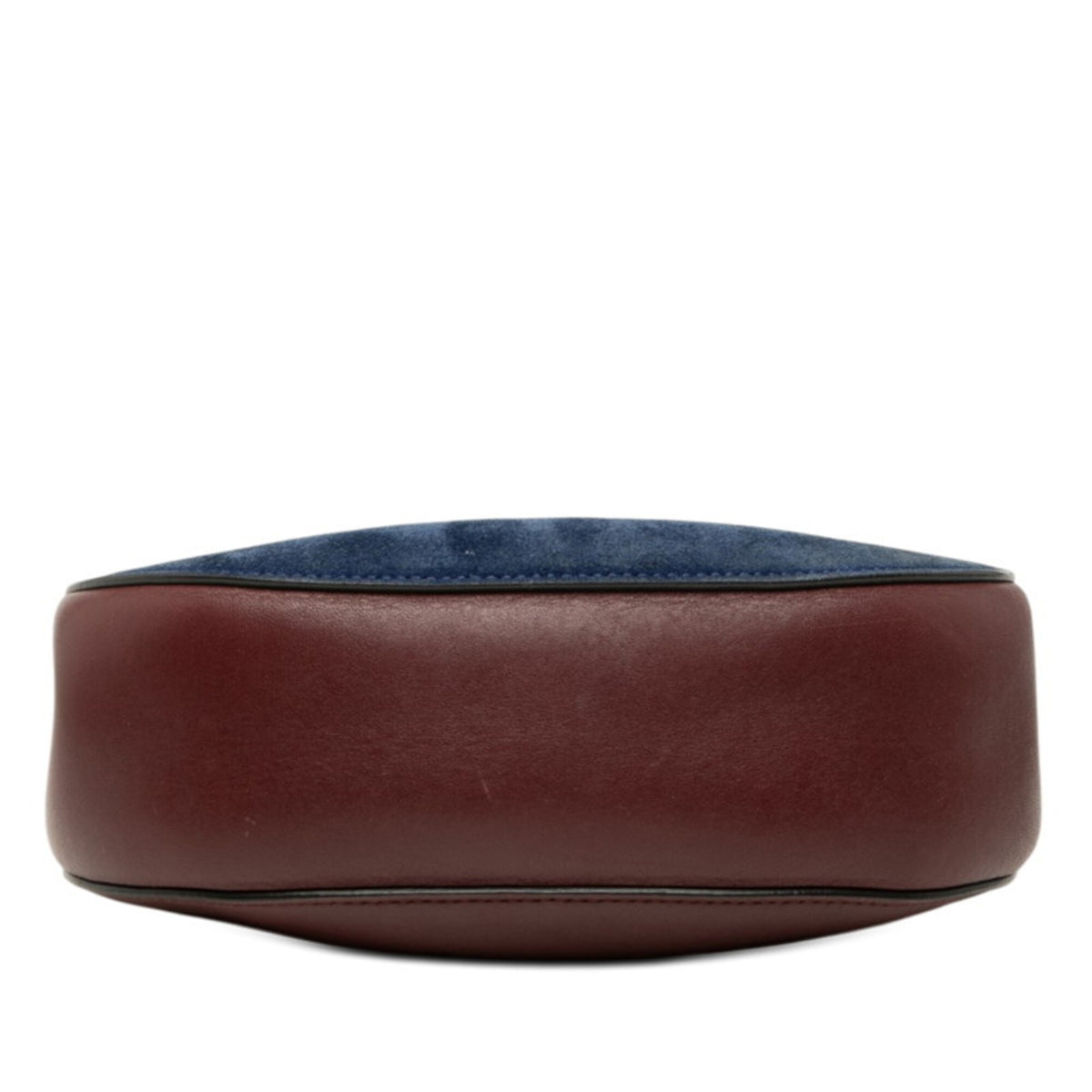 Chloé Drew Blue Brown Suede Leather Shoulder Bag (Pre-Owned)