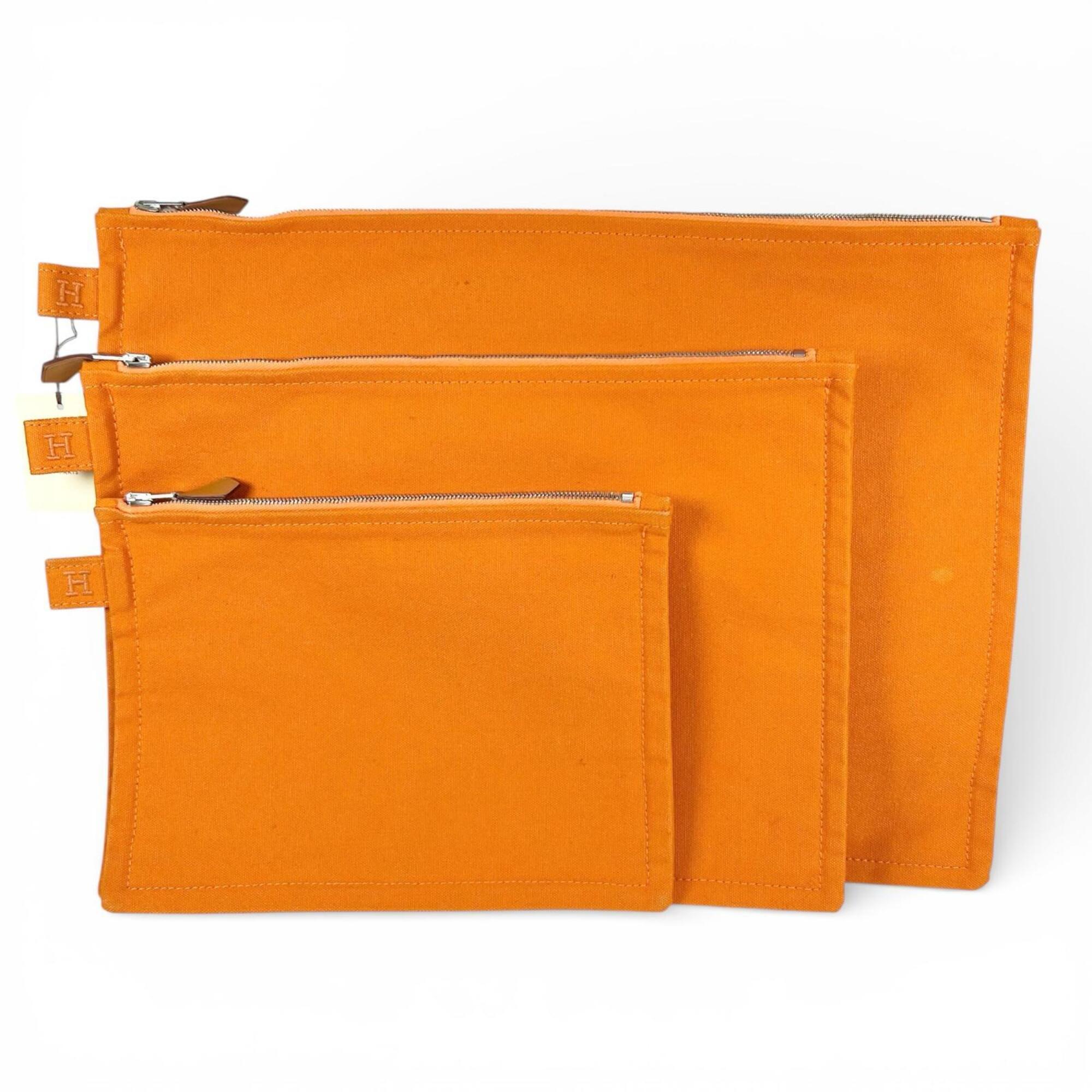 Hermes Orange Cotton Pouch (Pre-Owned)