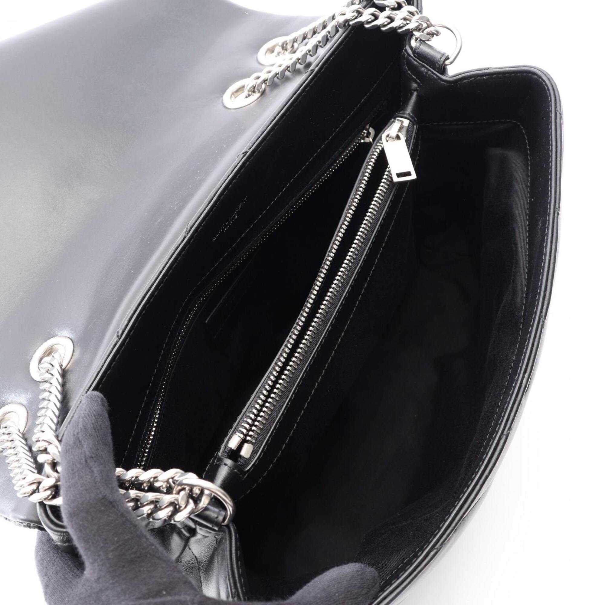 Saint Laurent Black Leather Handbag Tote Bag (Pre-Owned)