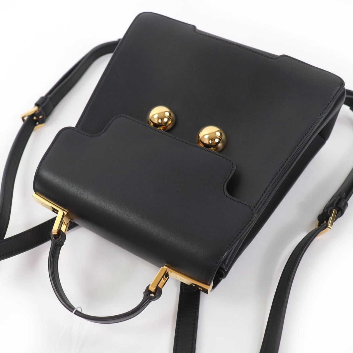 Marni Black Leather Backpack Handbag (Pre-Owned)