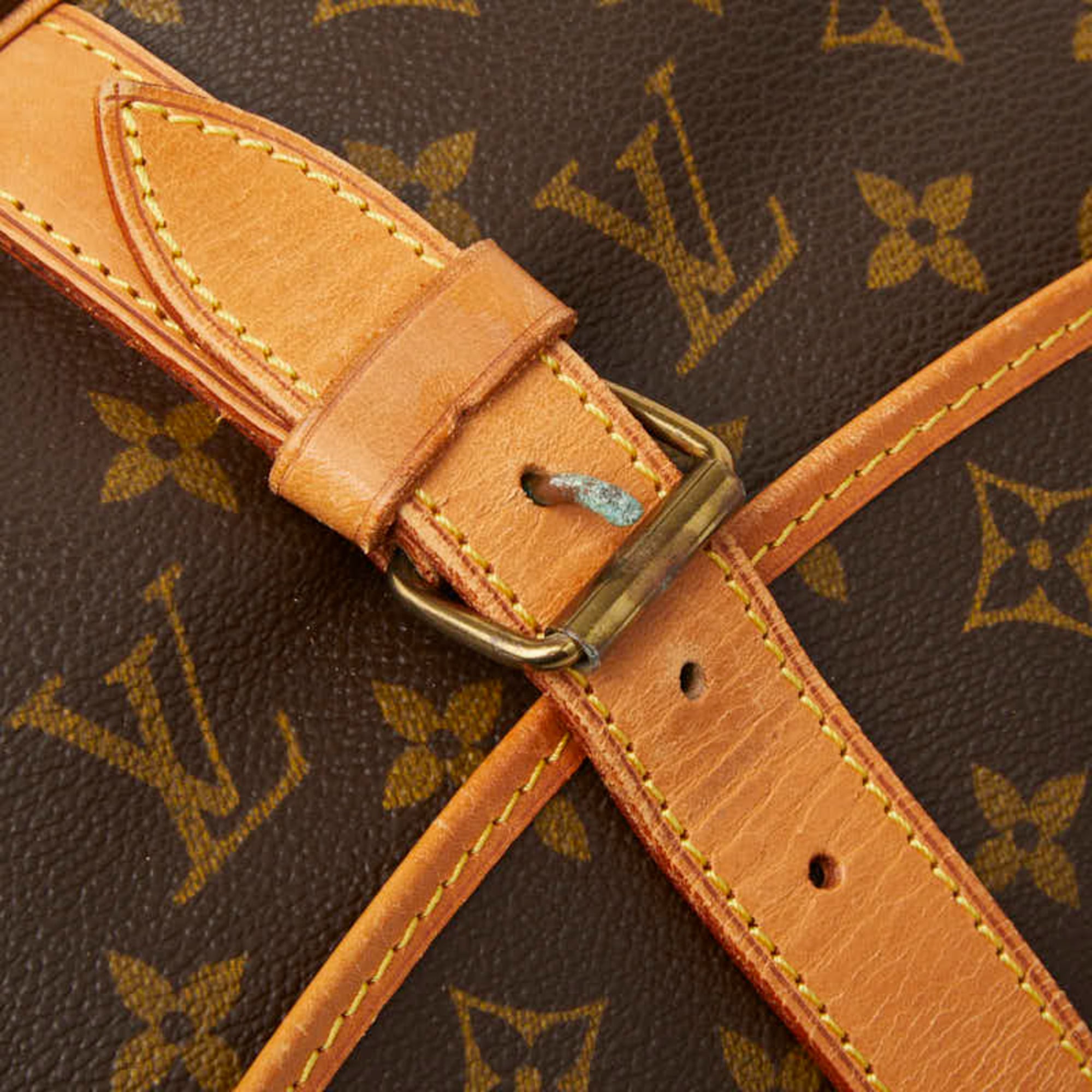 Louis Vuitton Brown Pvc Leather Messenger Bag Shoulder Bag (Pre-Owned)
