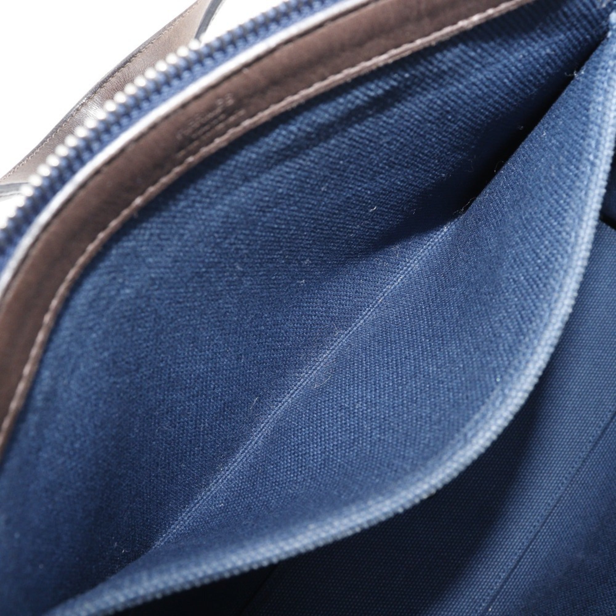 Hermes Navy Canvas Handbag (Pre-Owned)