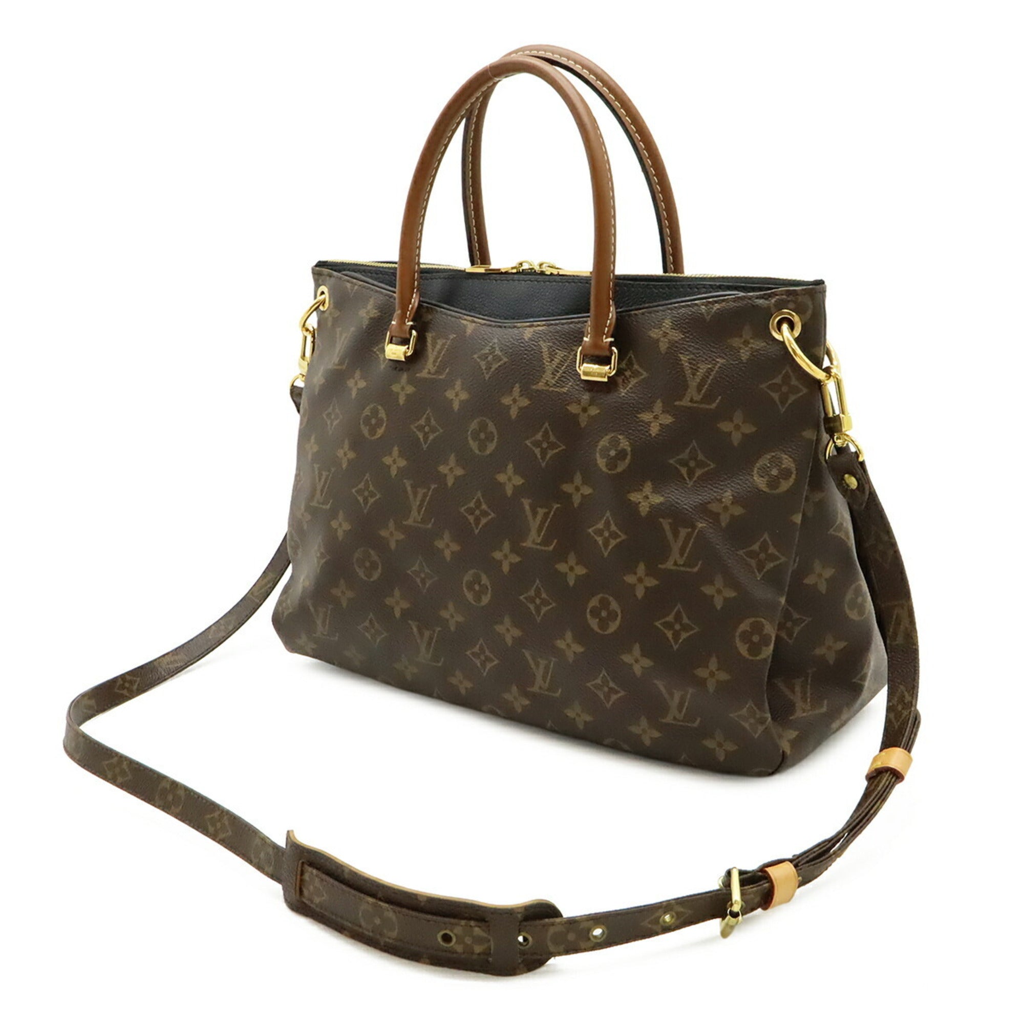 Louis Vuitton Monogram Black Noir Monogram Leather Handbag Shoulder Bag (Pre-Owned)