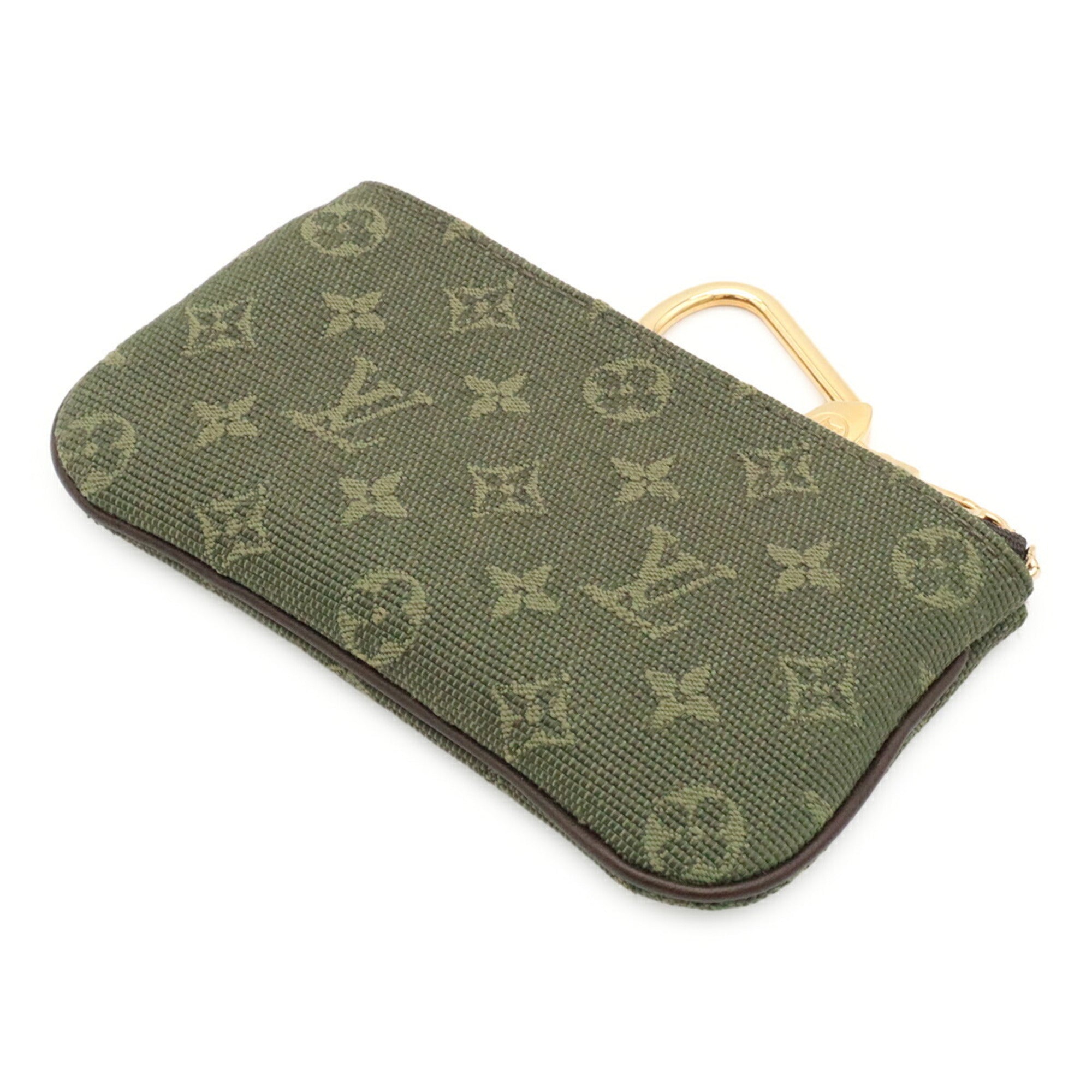Louis Vuitton Green Tst Khaki Canvas Coin Purse/Coin Case (Pre-Owned)