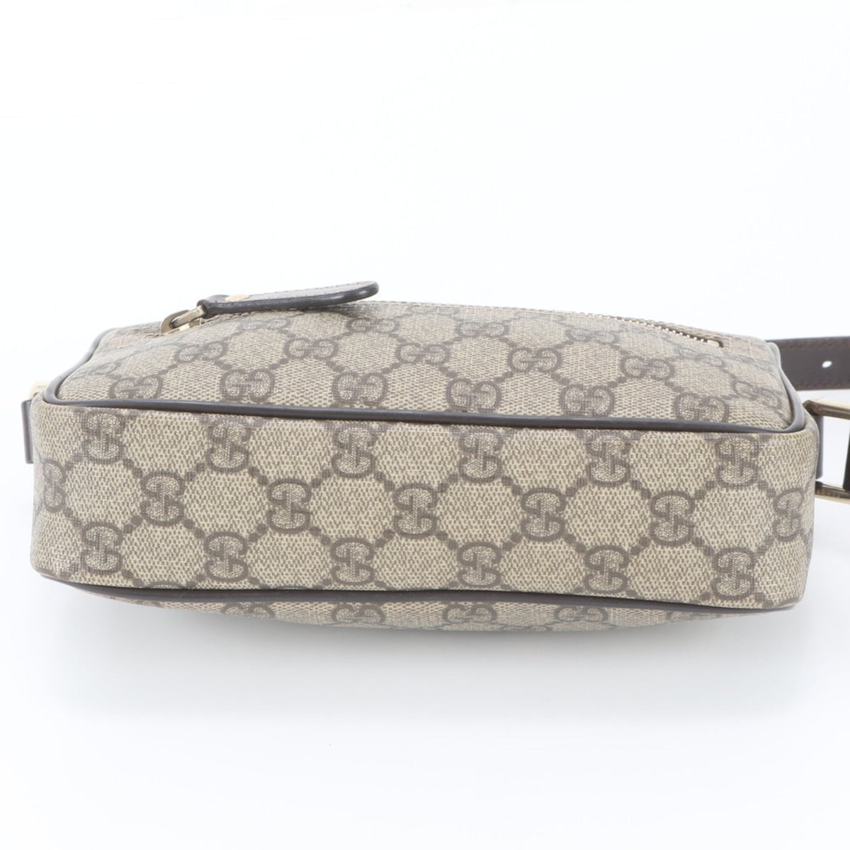 Gucci Brown Leather Coated Canvas Crossbody Bag Shoulder Bag (Pre-Owned)