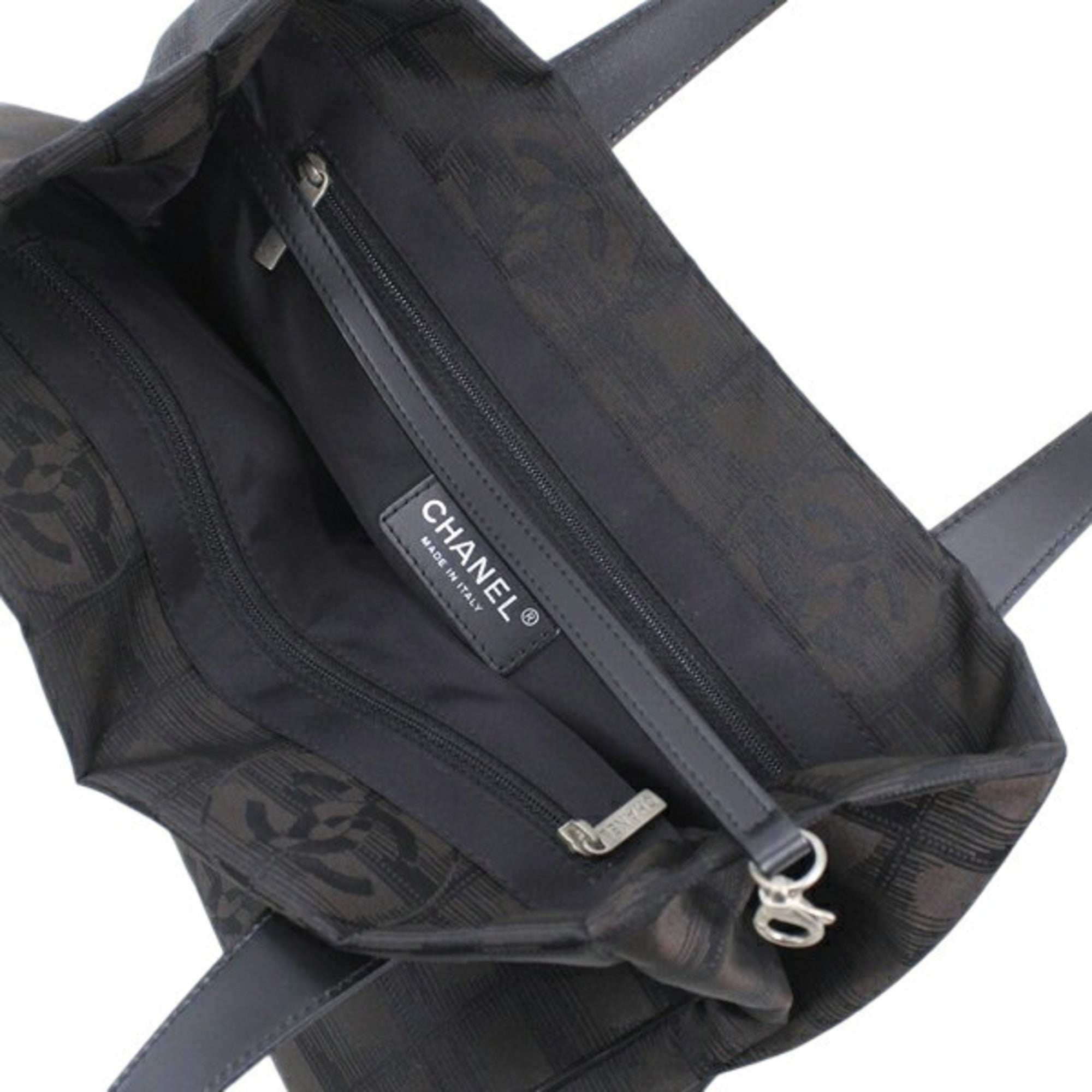 Chanel Brown Dark Brown New Travel Line Handbag Tote Bag (Pre-Owned)