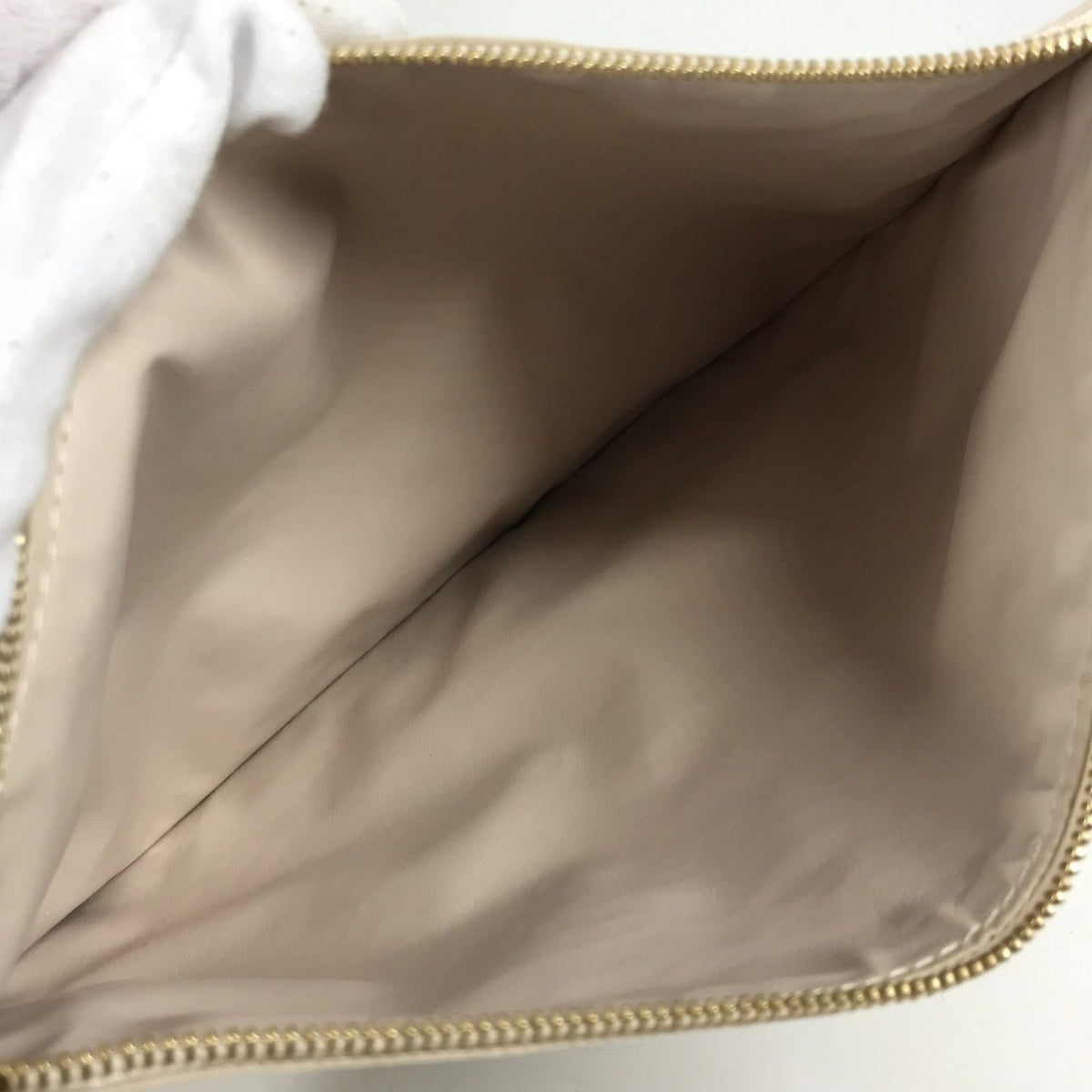 Louis Vuitton Pink Beige Canvas Leather Handbag Pouch Shoulder Bag (Pre-Owned)