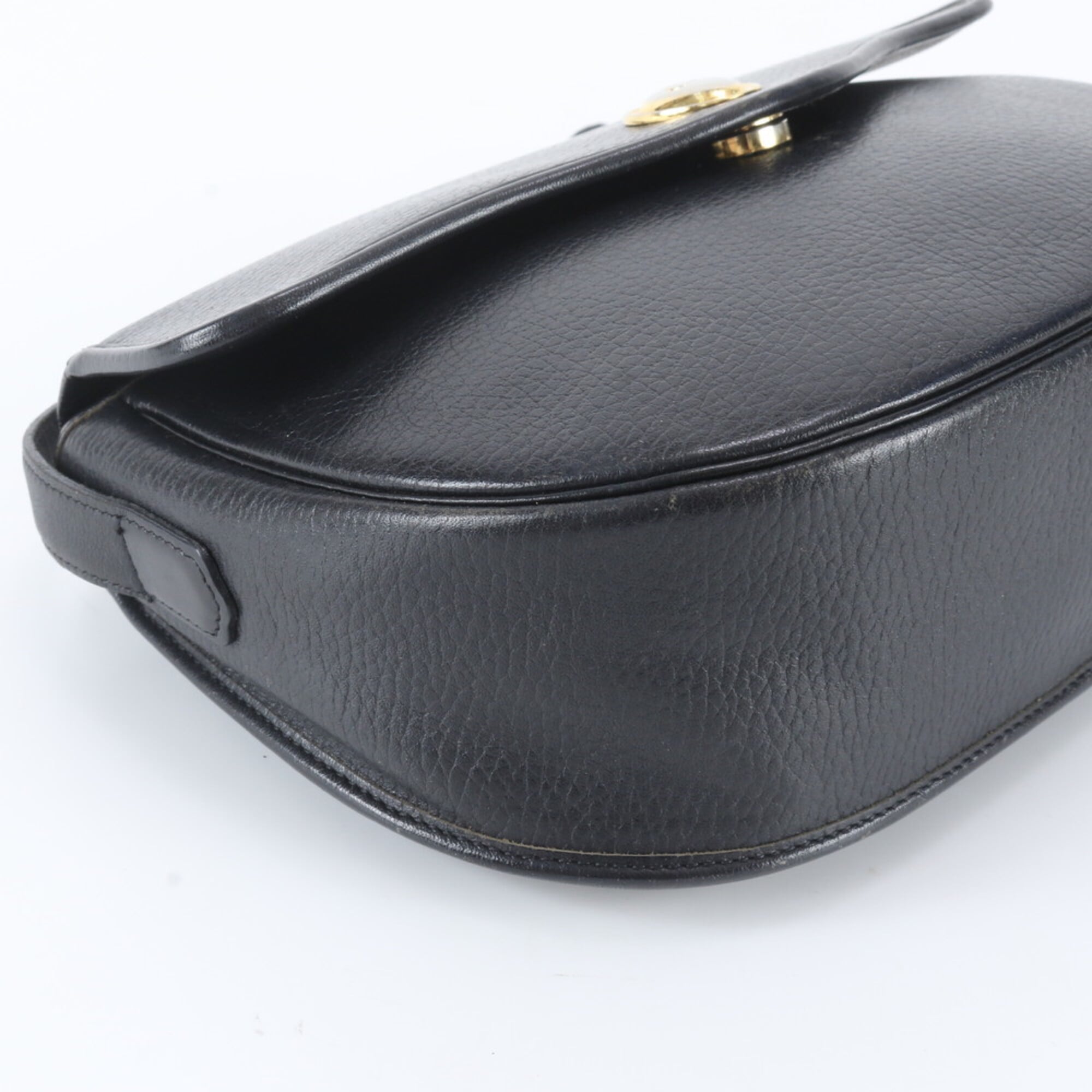 Christian Dior Black Leather Shoulder Bag (Pre-Owned)
