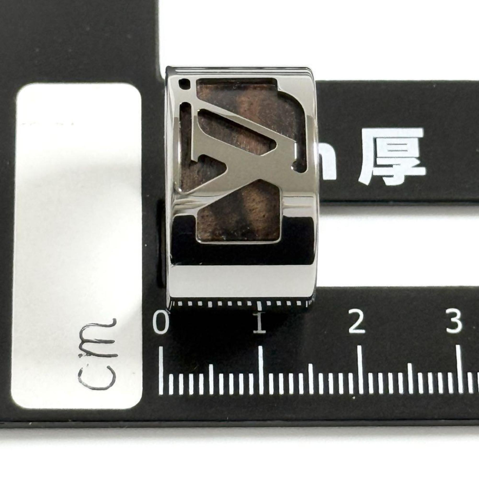 Louis Vuitton Silver Metal Band Ring (Pre-Owned)