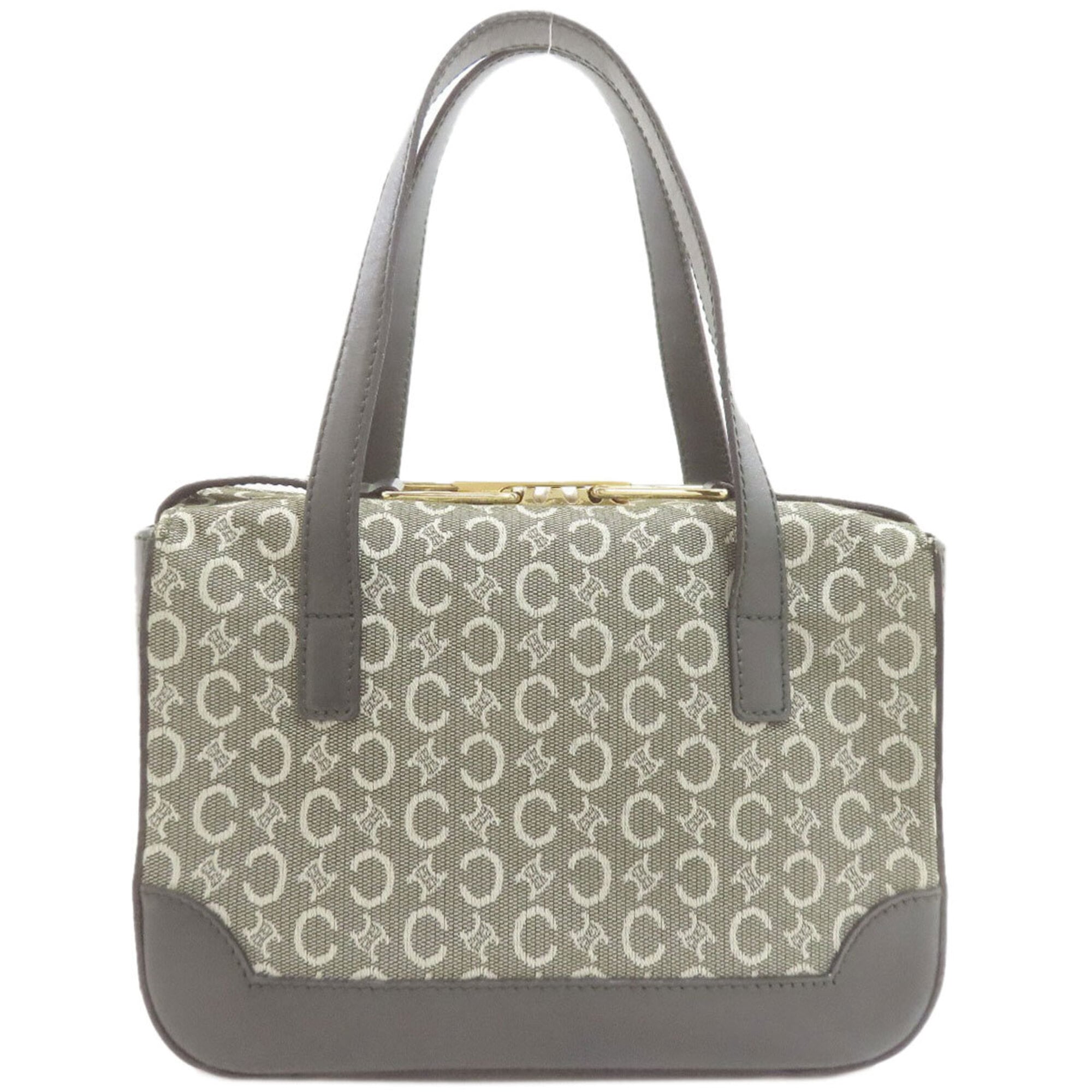 Celine Macadam Green Canvas Handbag (Pre-Owned)