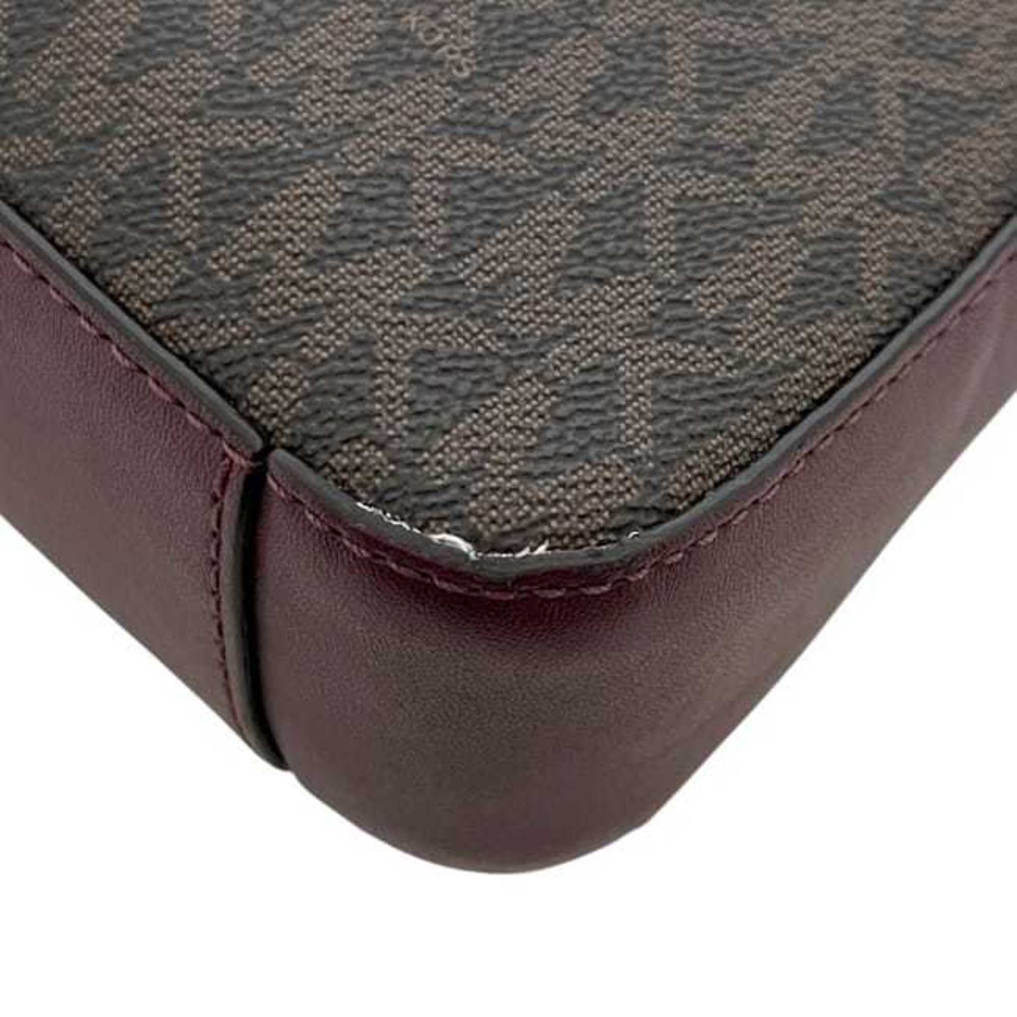 Michael Kors Bordeaux Brown Pvc Leather Shoulder Bag (Pre-Owned)