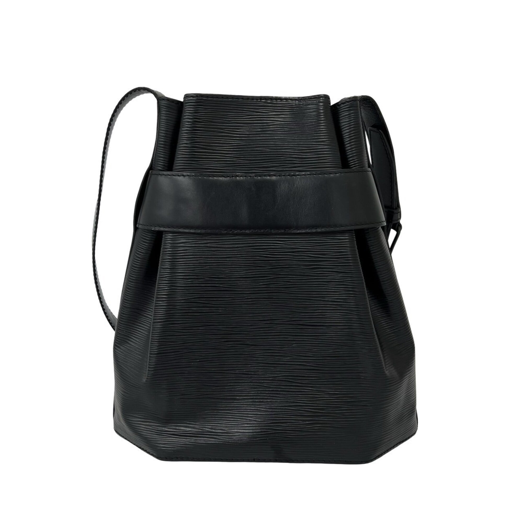 Louis Vuitton Black Leather Shoulder Bag (Pre-Owned)
