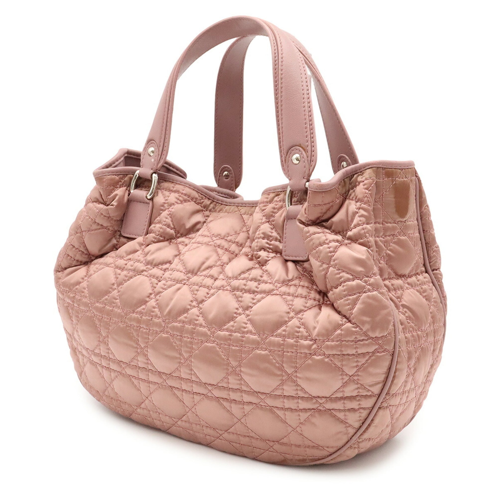 Christian Dior Pink Nylon Handbag Tote Bag (Pre-Owned)