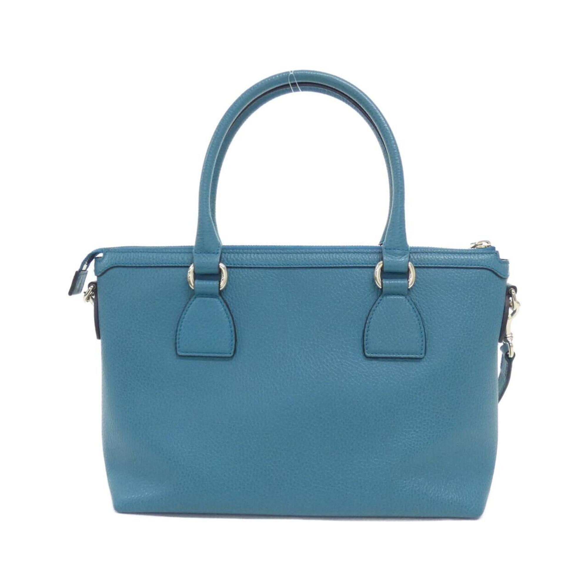 Gucci Light Blue Leather Handbag (Pre-Owned)