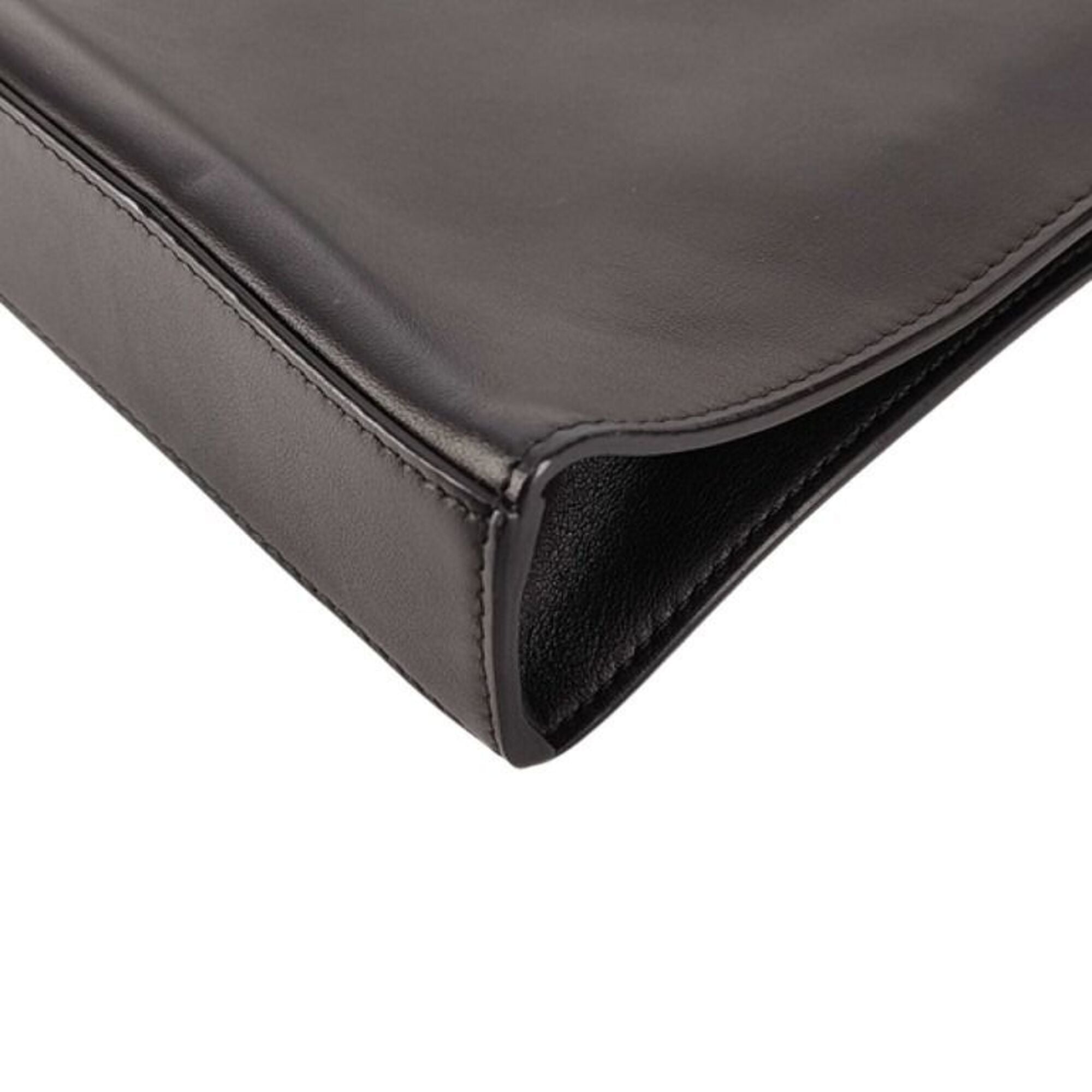 Fendi Black Yellow Leather Clutch Bag (Pre-Owned)