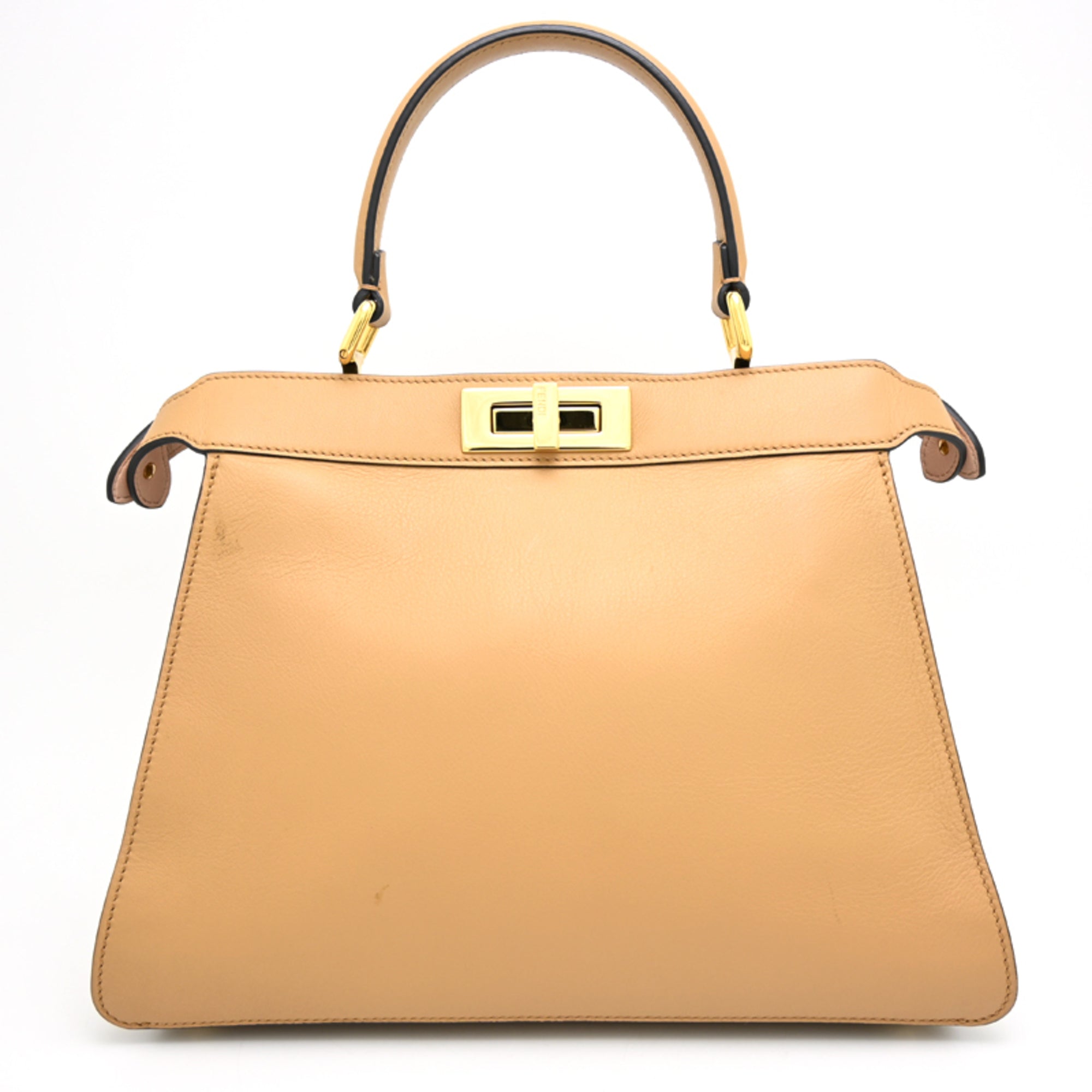 Fendi Beige Leather Handbag (Pre-Owned)