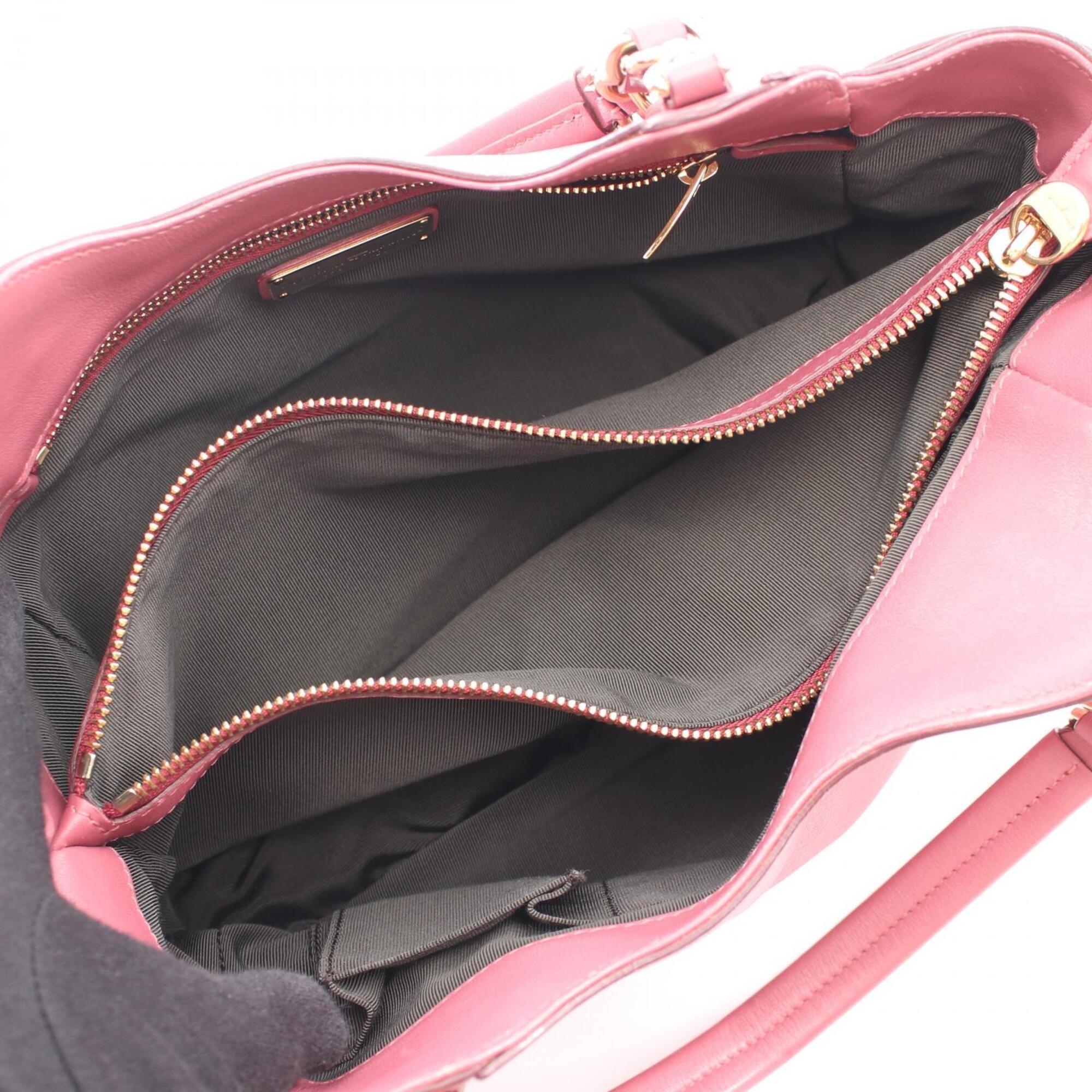 Salvatore Ferragamo Pink Leather Handbag (Pre-Owned)