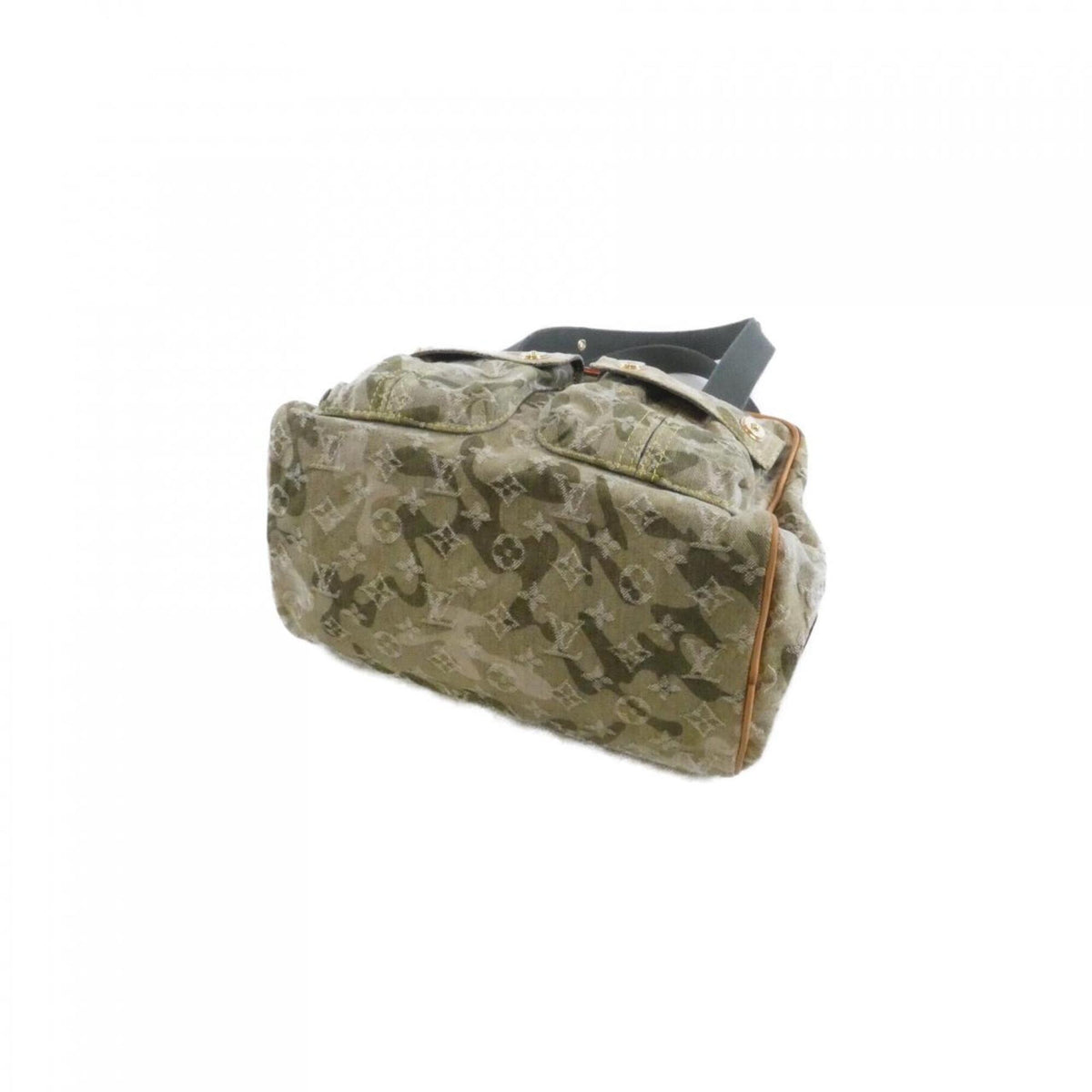 Louis Vuitton Khaki Denim Shoulder Bag (Pre-Owned)