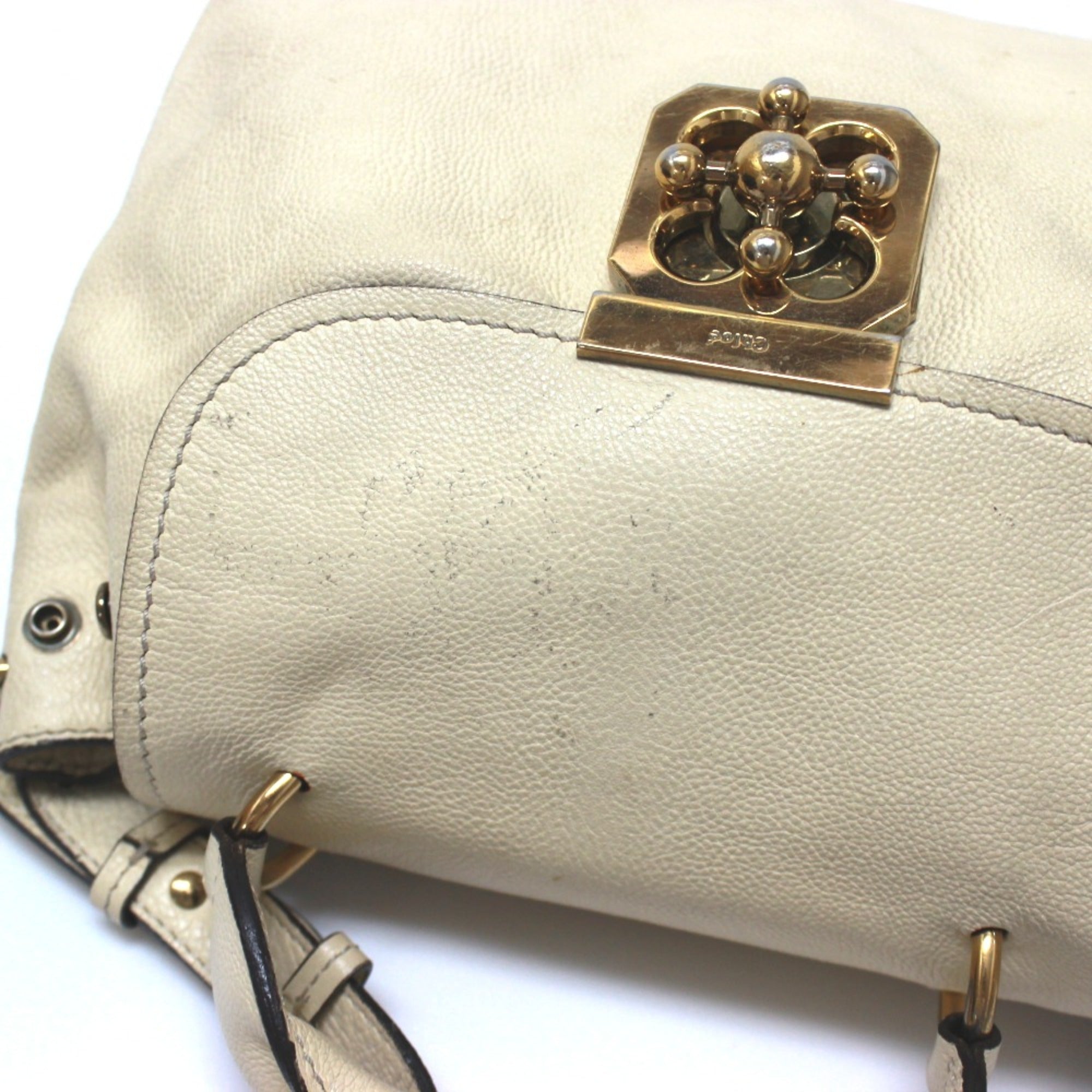 Chloé Beige Leather Shoulder Bag (Pre-Owned)