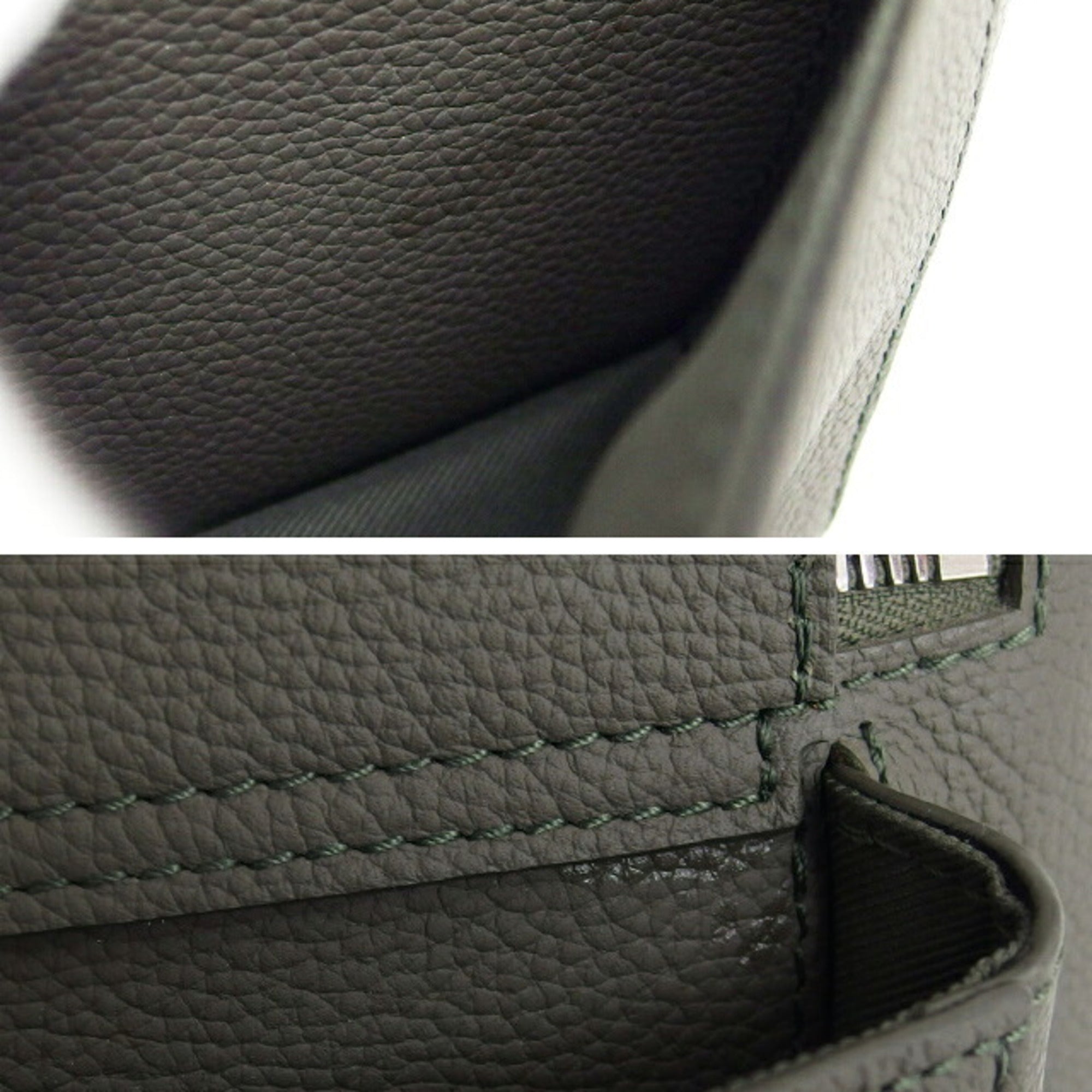 Louis Vuitton Moss Green Leather Shoulder Bag Sling Bag (Pre-Owned)