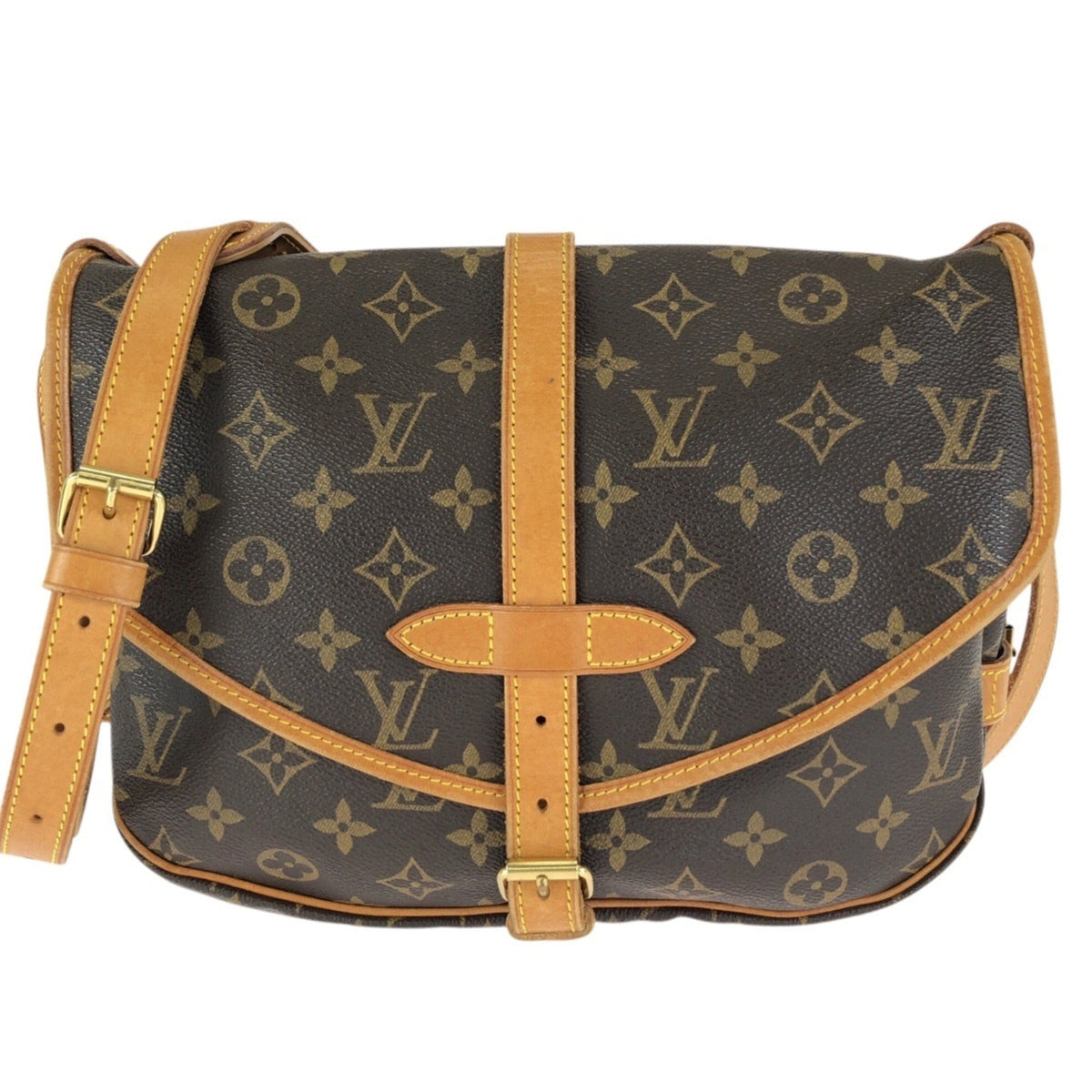 Louis Vuitton Monogram Brown Pvc Leather Messenger Bag Shoulder Bag (Pre-Owned)