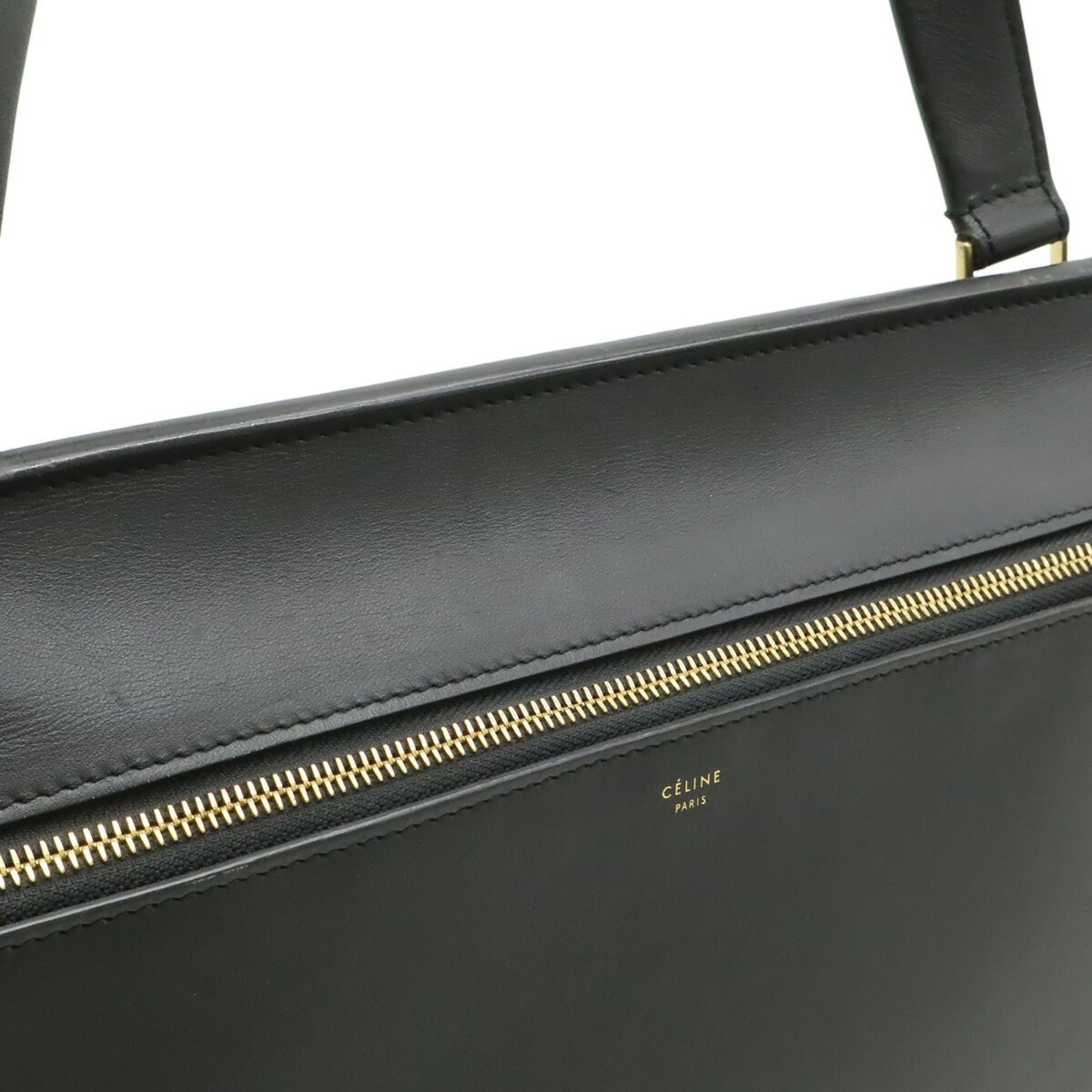 Celine Black Leather Handbag Shoulder Bag (Pre-Owned)