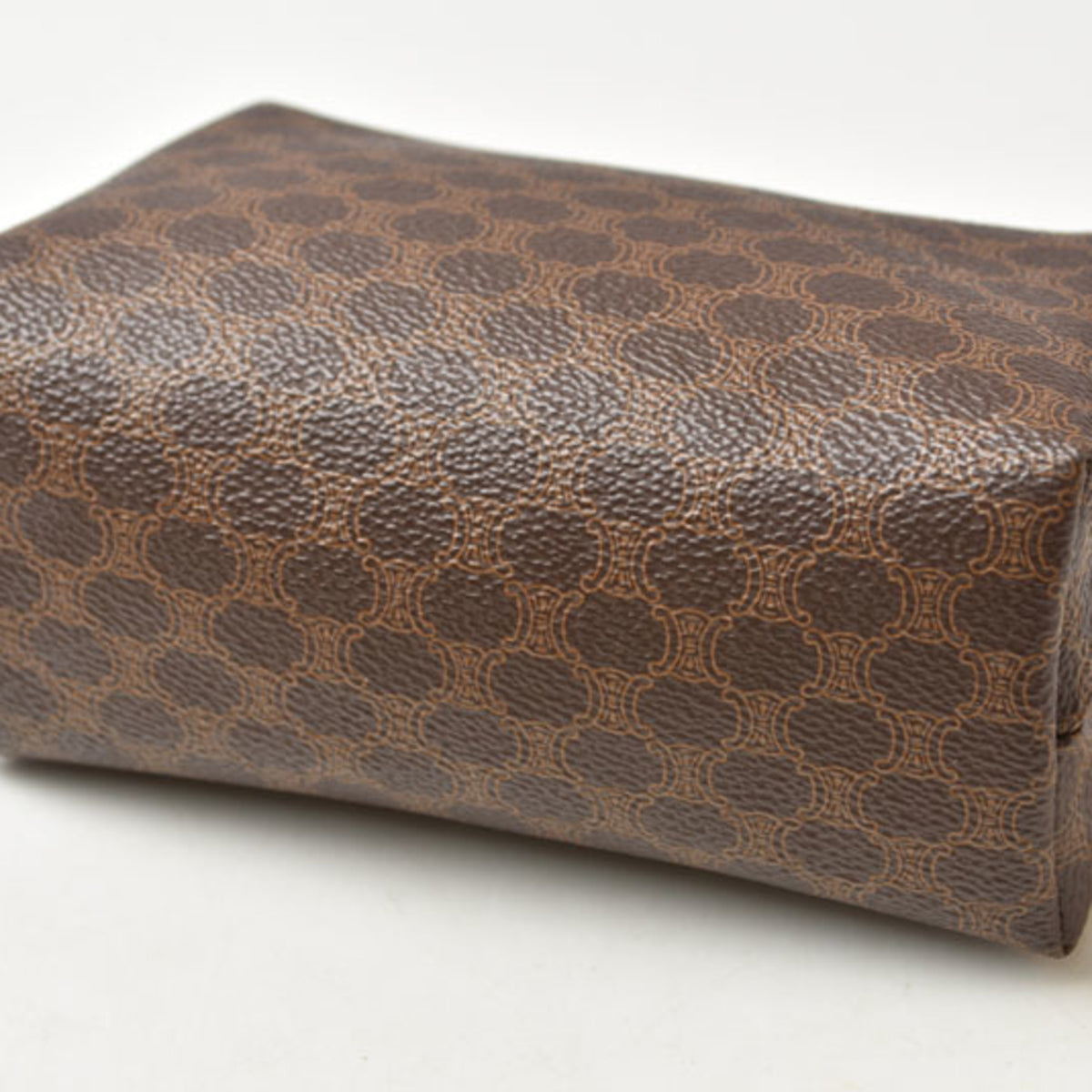 Celine Macadam Dark Brown Pvc Pouch (Pre-Owned)
