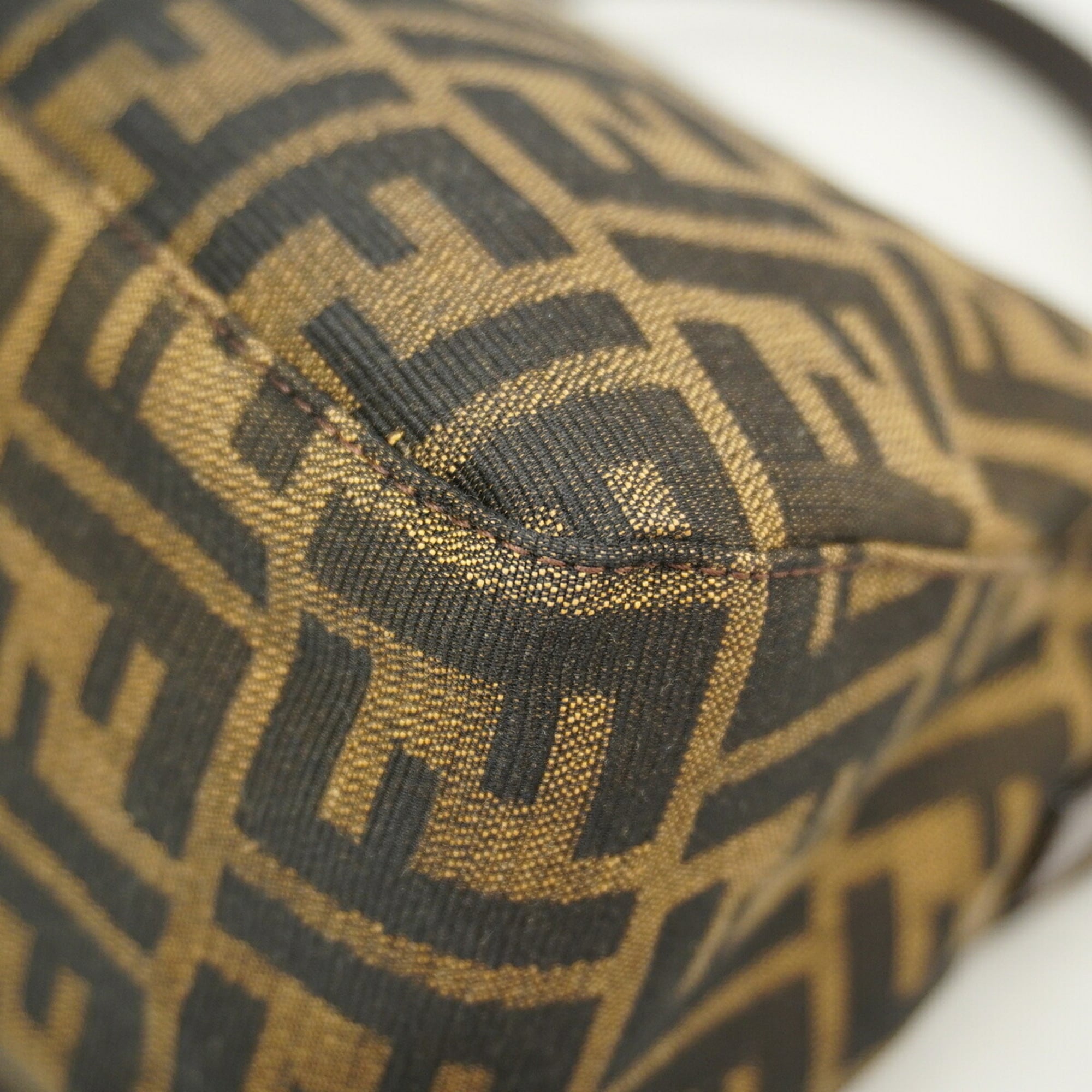 Fendi Brown Nylon Canvas Handbag (Pre-Owned)