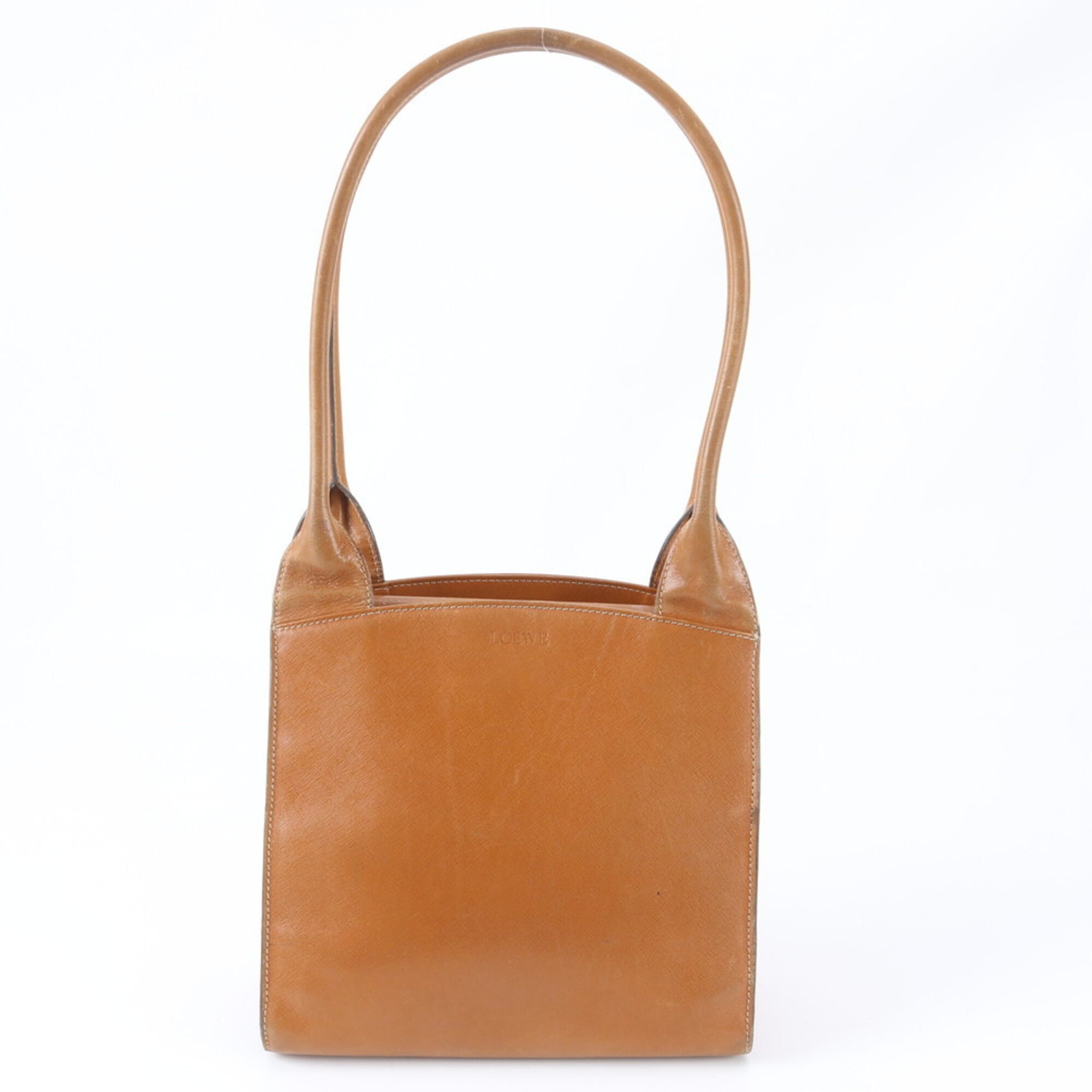 Loewe Camel Leather Handbag Shoulder Bag Tote Bag (Pre-Owned)