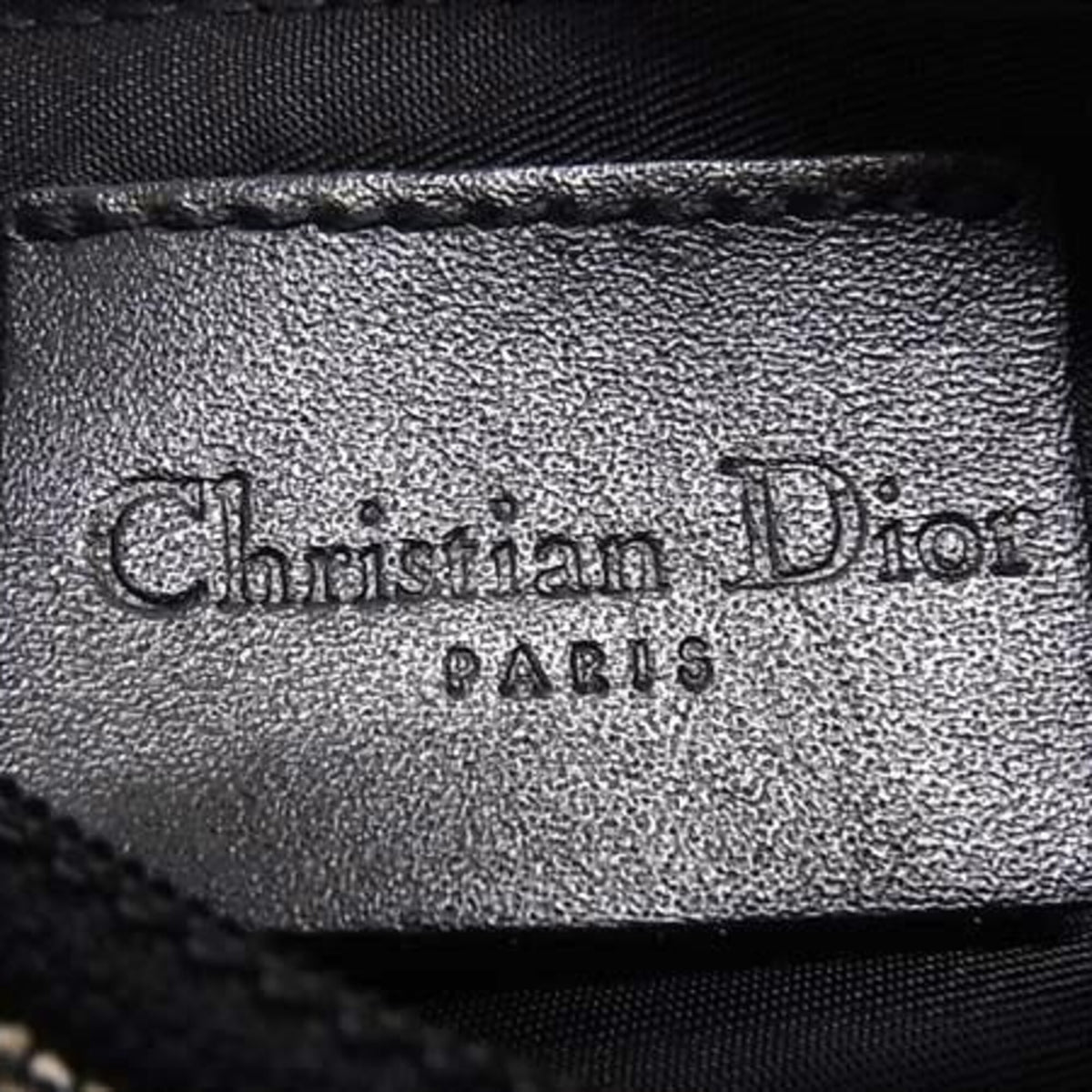 Christian Dior Trotter Black Canvas Coin Purse/Coin Case (Pre-Owned)