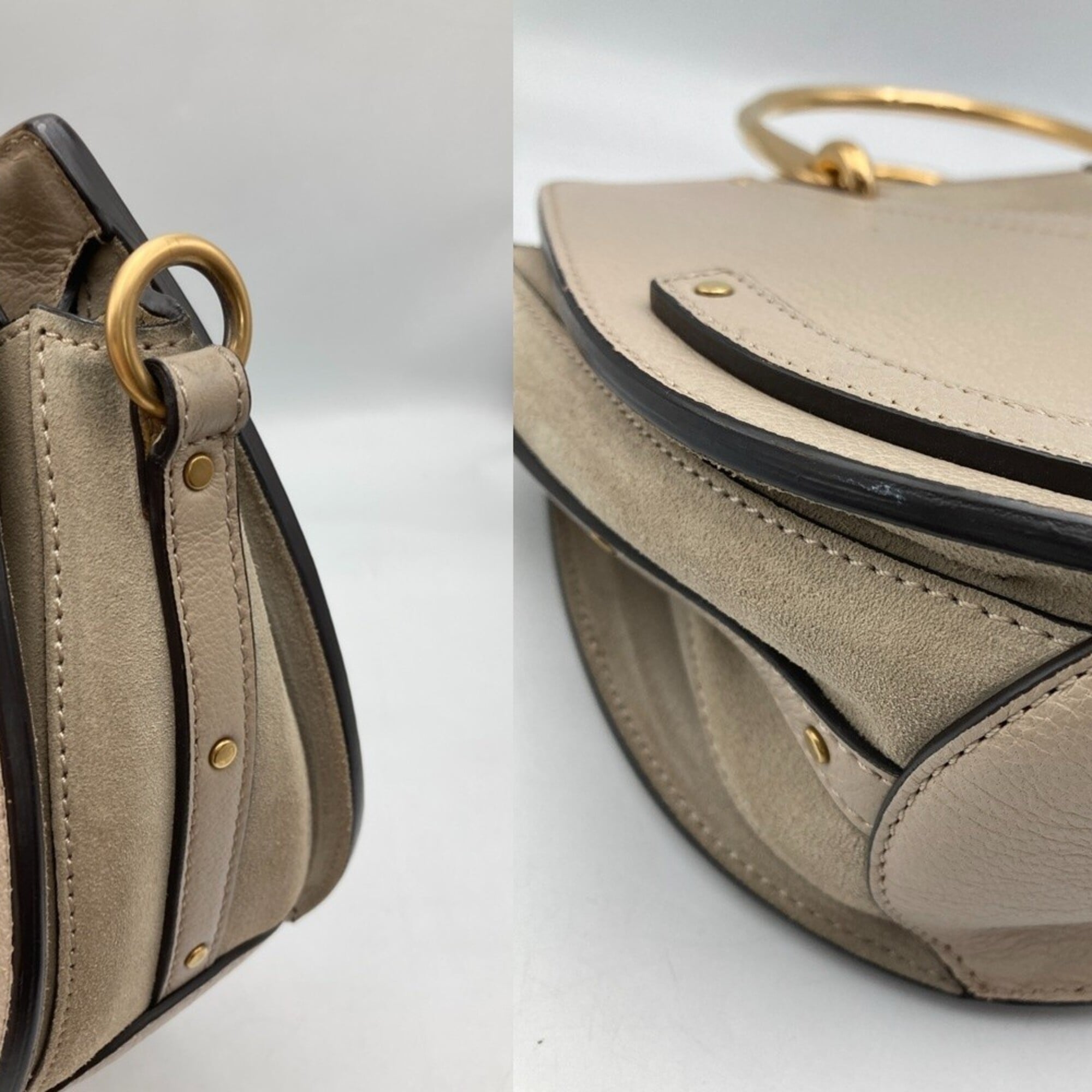 Chloé Gray Suede Shoulder Bag (Pre-Owned)