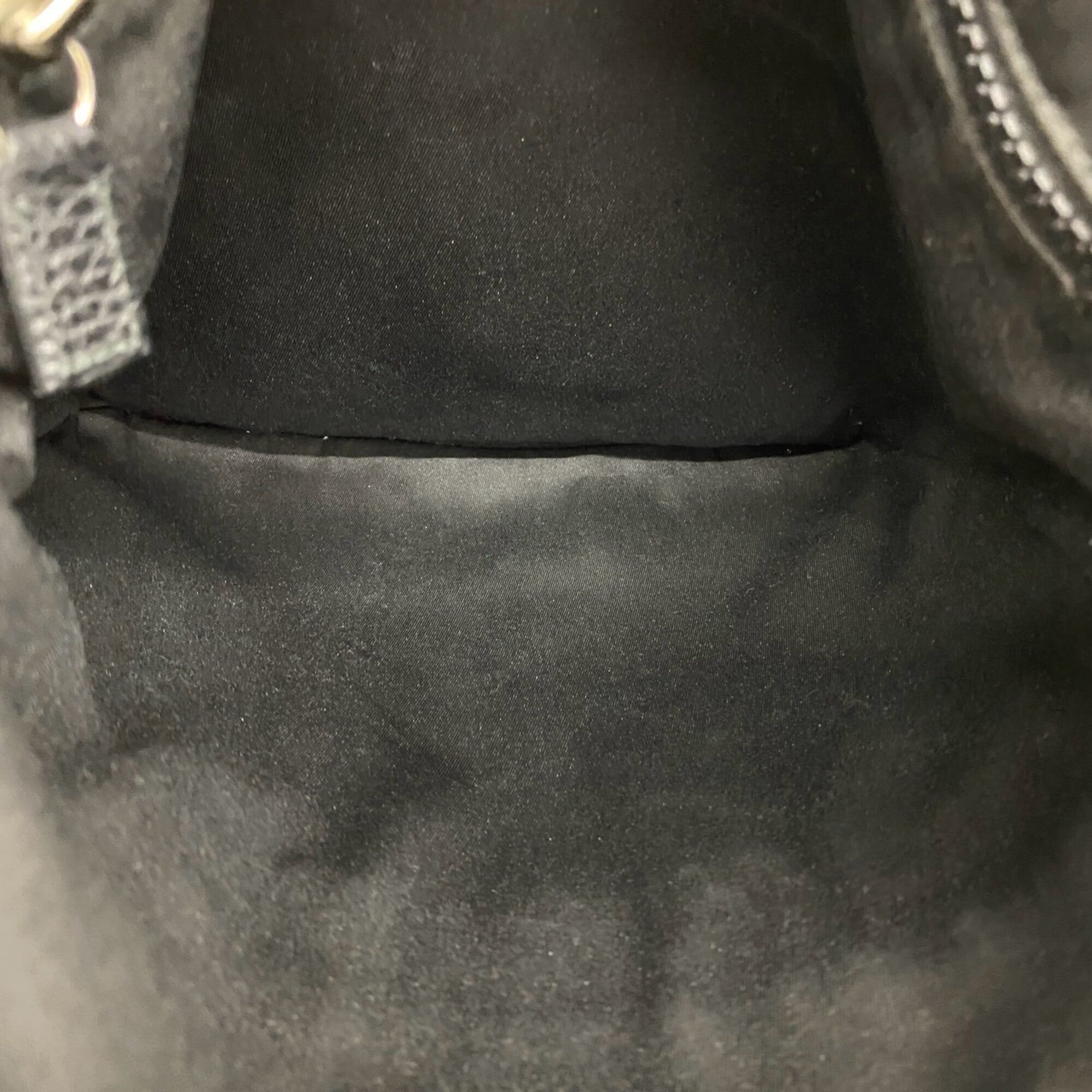 Gucci Black Gray Canvas Leather Pochette Shoulder Bag (Pre-Owned)