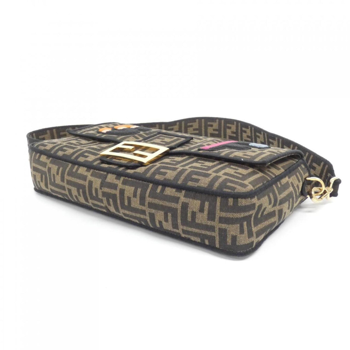 Fendi Brown Multi-Color Nylon Shoulder Bag (Pre-Owned)