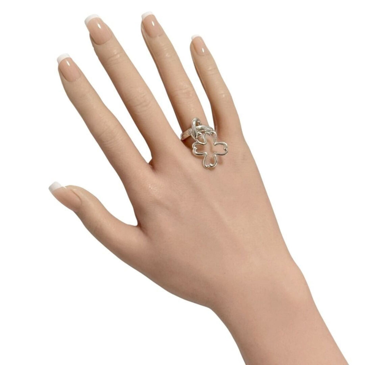 Chanel Silver Silver 925 Band Ring (Pre-Owned)