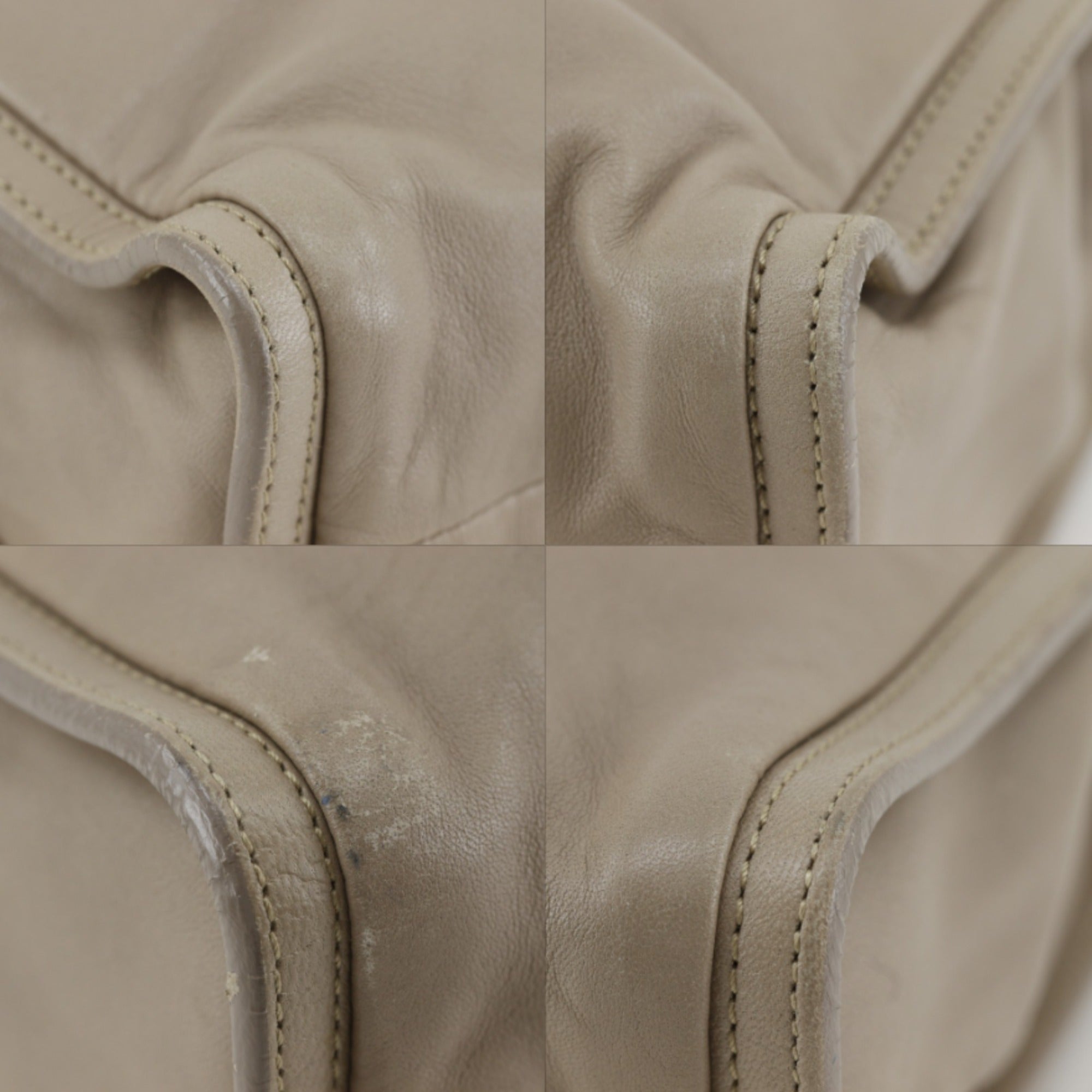 Loewe Beige Leather Shoulder Bag (Pre-Owned)