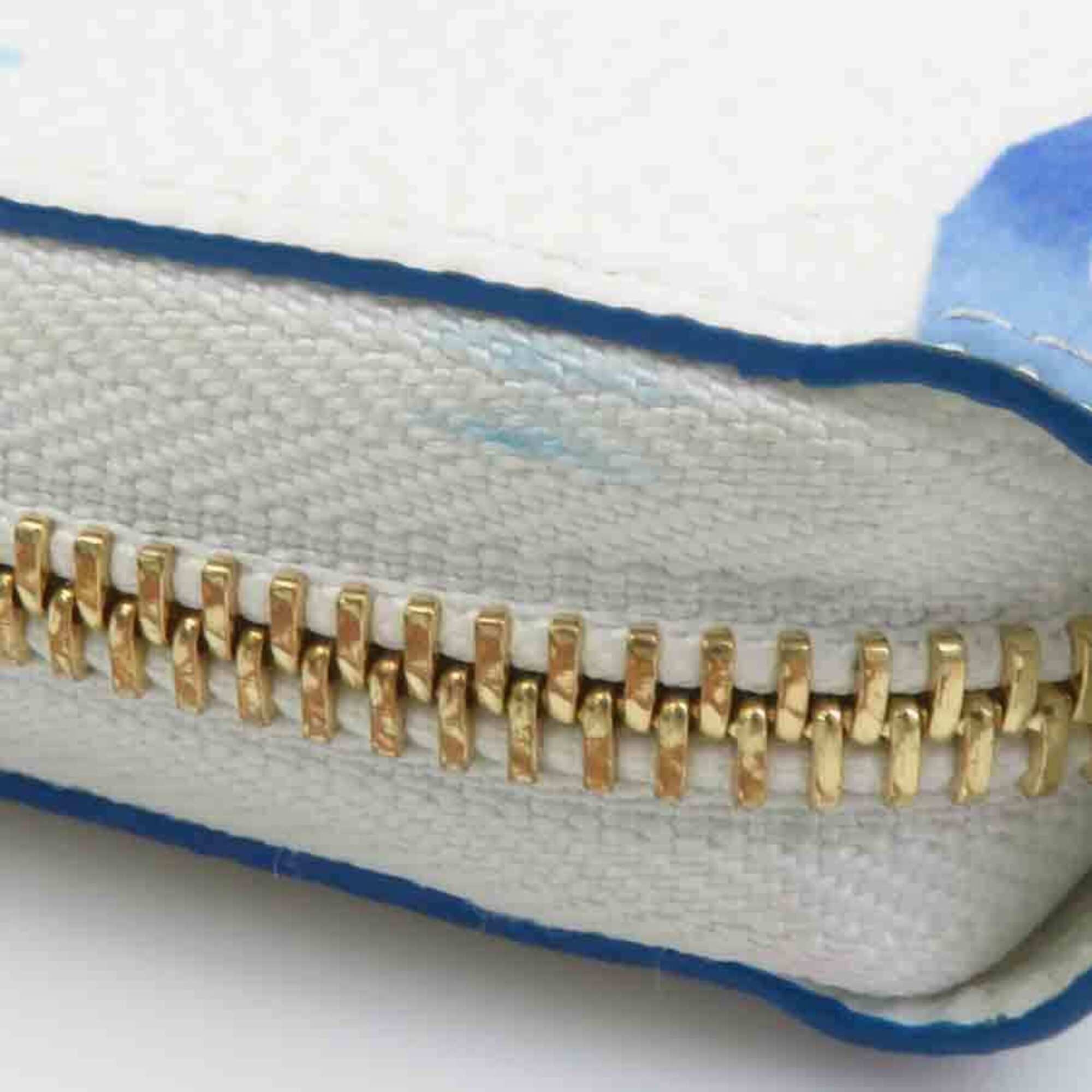 Louis Vuitton Blue White Long Wallet (Bi-Fold) (Pre-Owned)