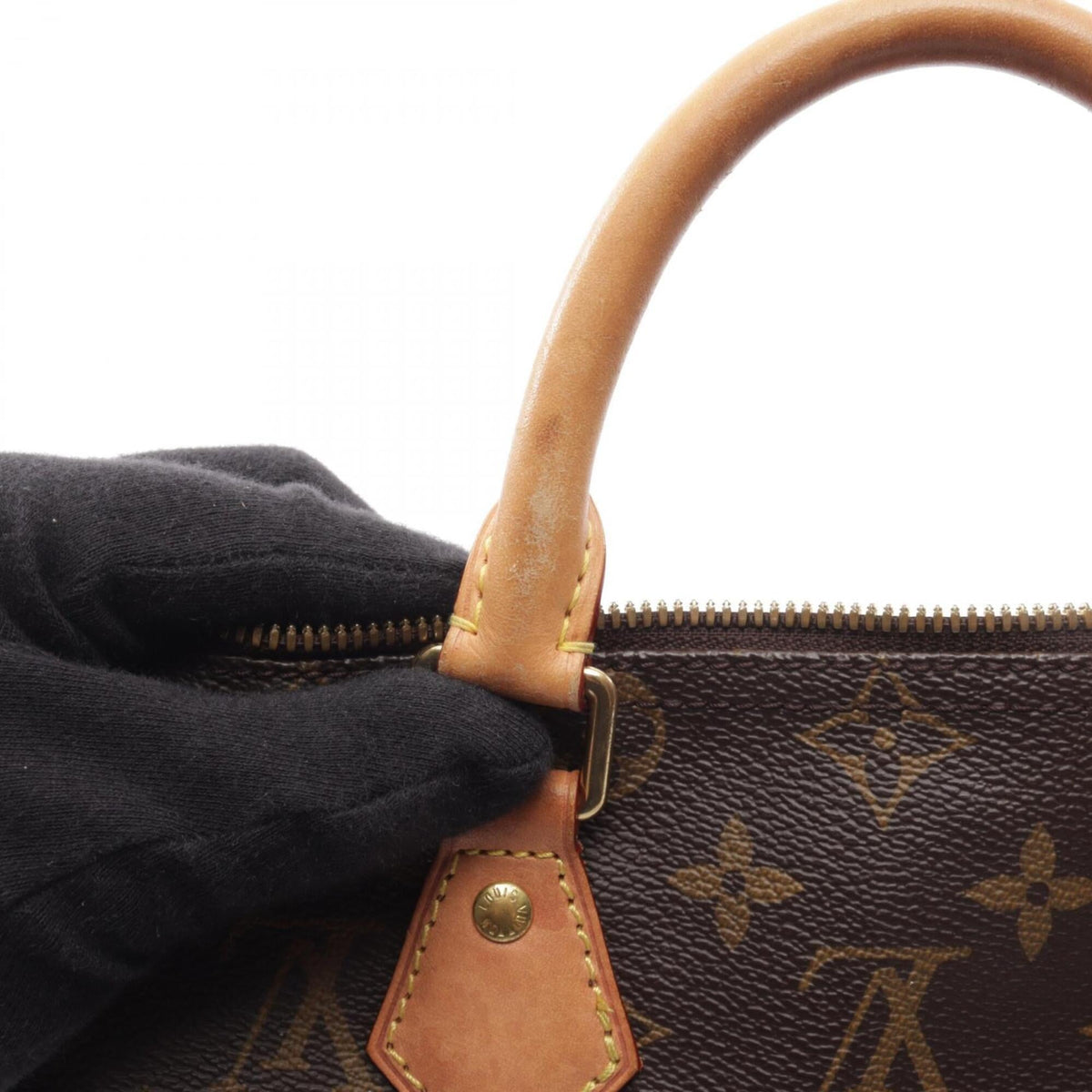 Louis Vuitton Brown Coated Canvas Monogram Leather Handbag (Pre-Owned)