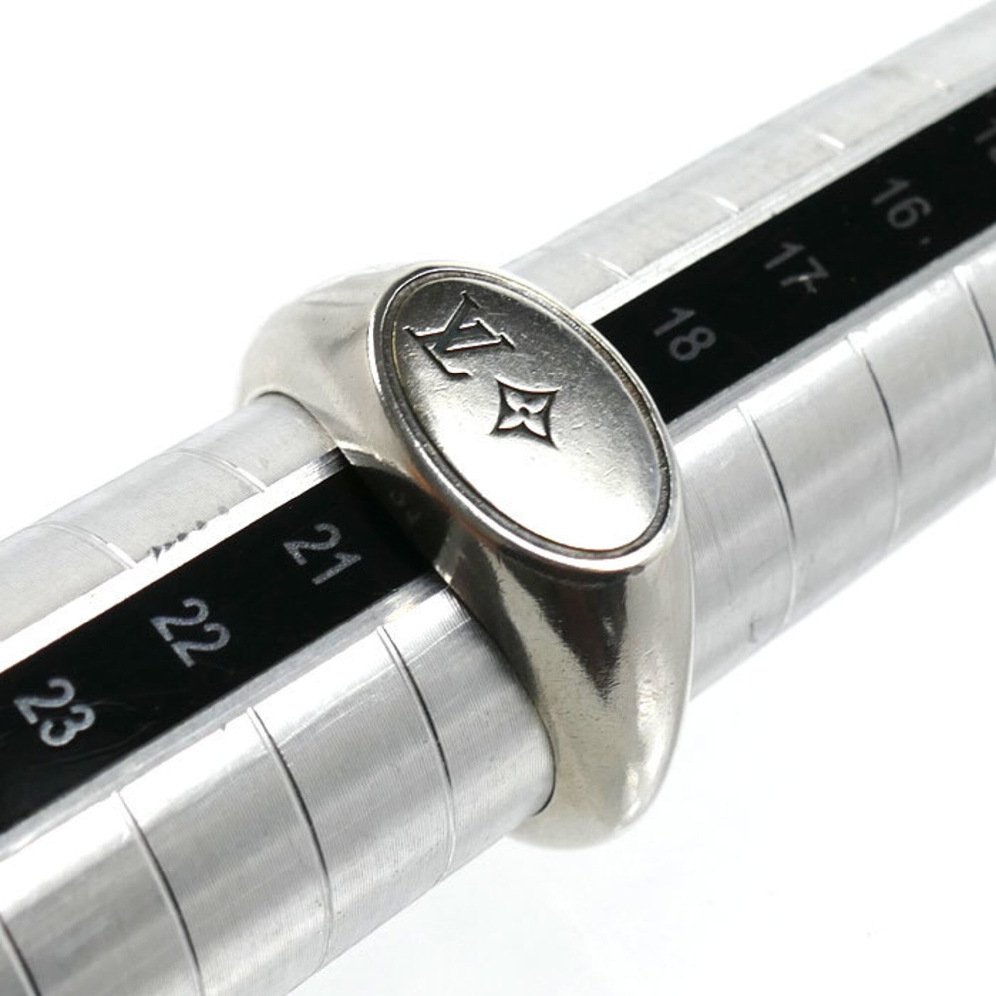 Louis Vuitton Silver 925 Band Ring (Pre-Owned)