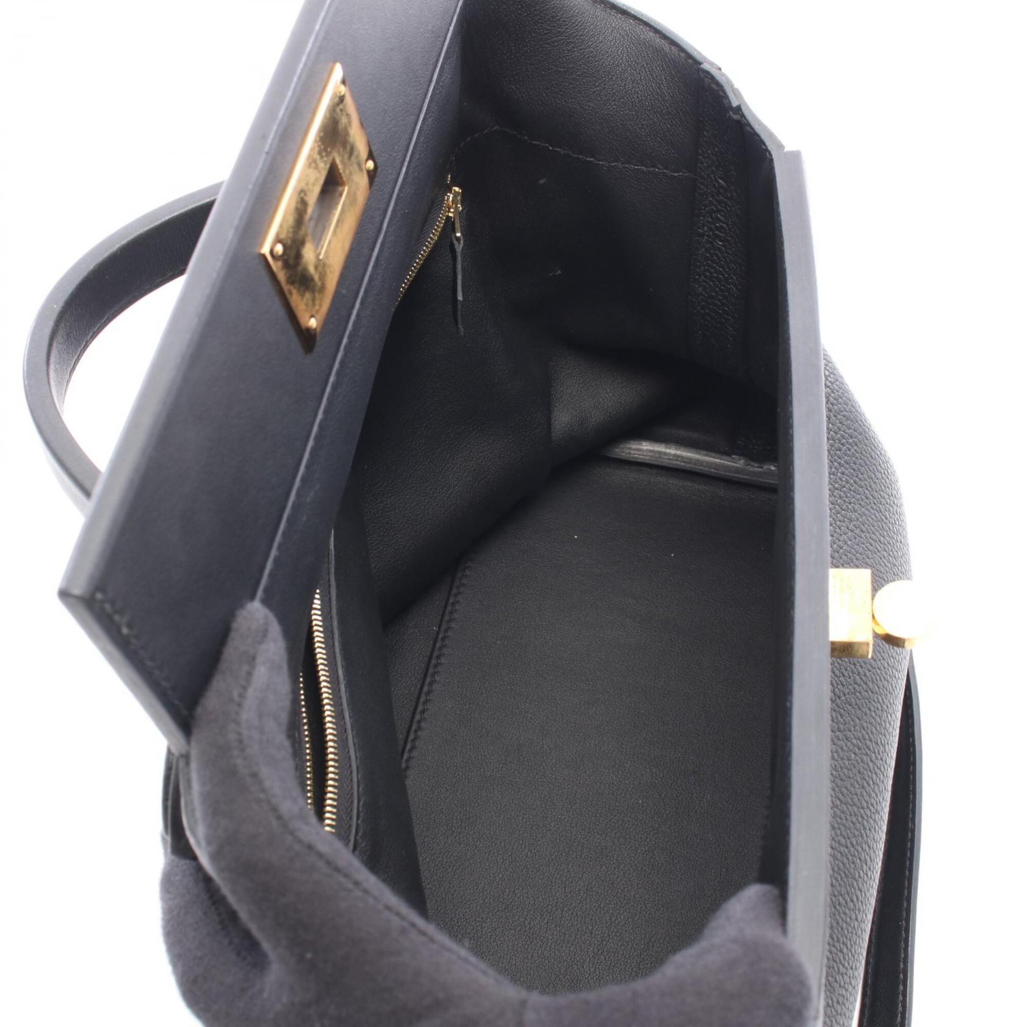 Hermes Black Togo Leather Swift Leather Handbag (Pre-Owned)