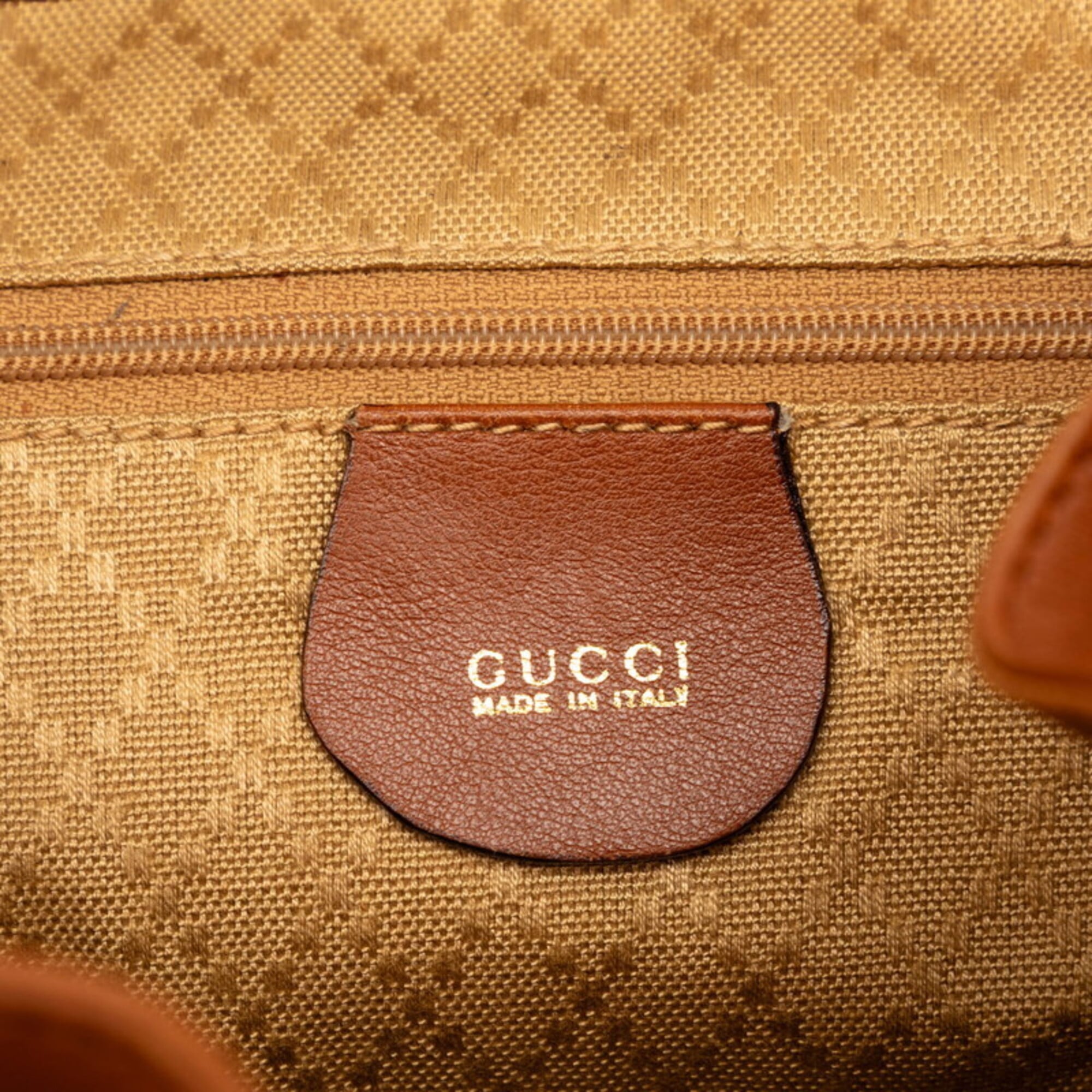 Gucci Brown Leather Backpack (Pre-Owned)