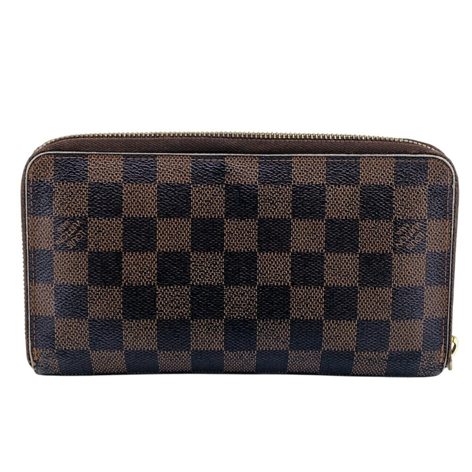 Louis Vuitton Brown Leather Long Wallet (Bi-Fold) (Pre-Owned)