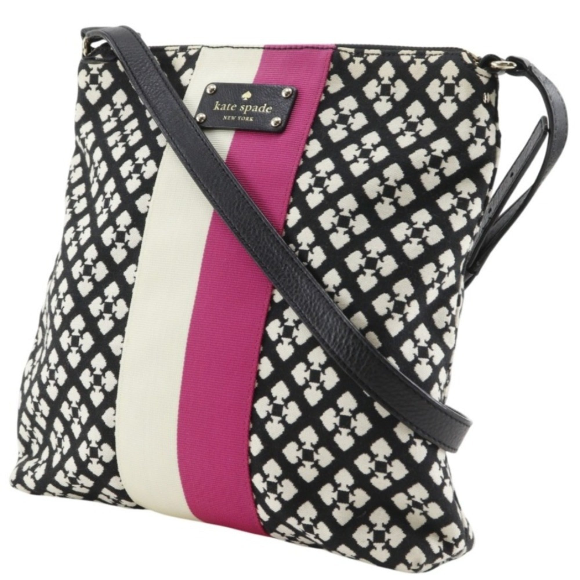 Kate Spade Black Canvas Shoulder Bag (Pre-Owned)