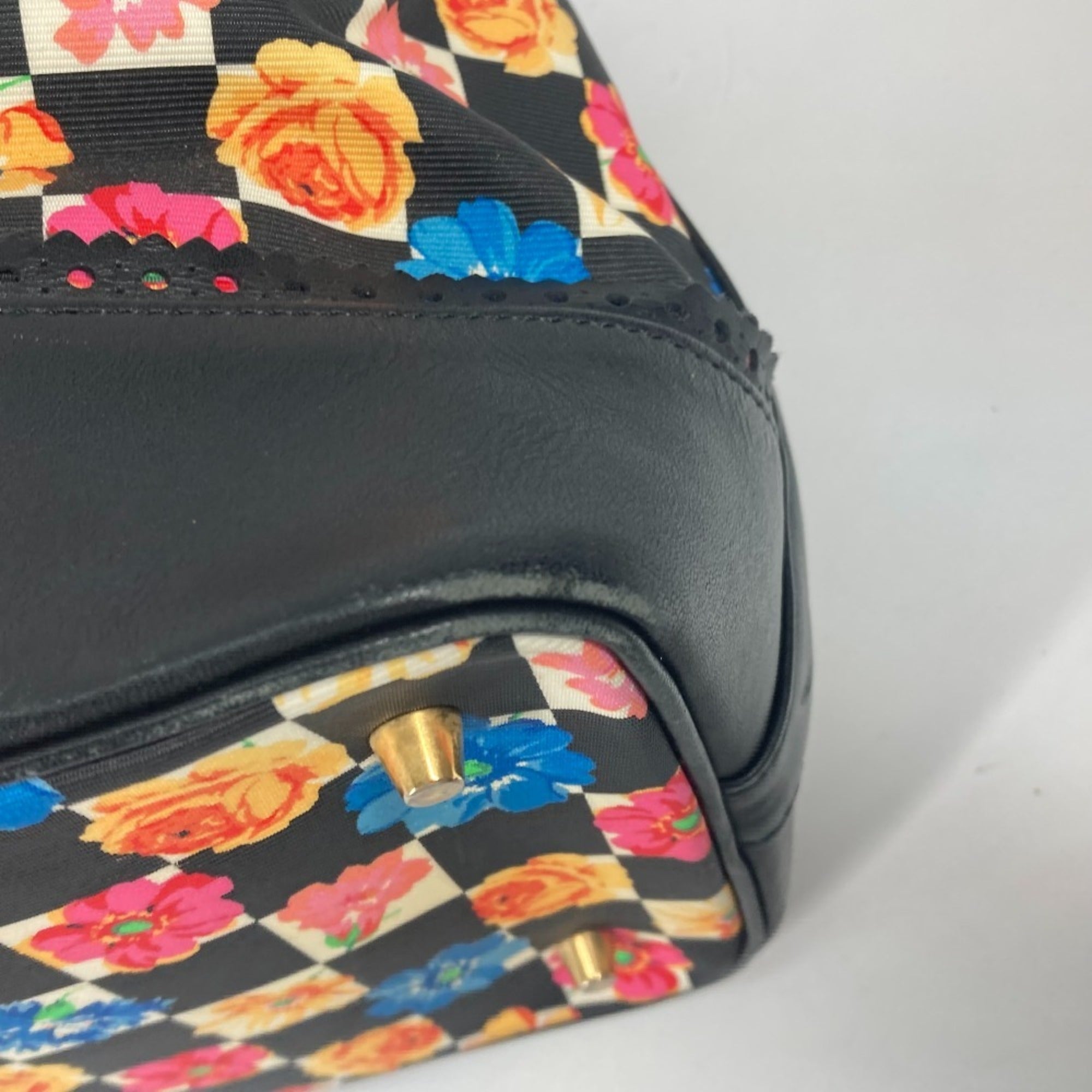 Versace Black Multi-Color Pvc Shoulder Bag (Pre-Owned)