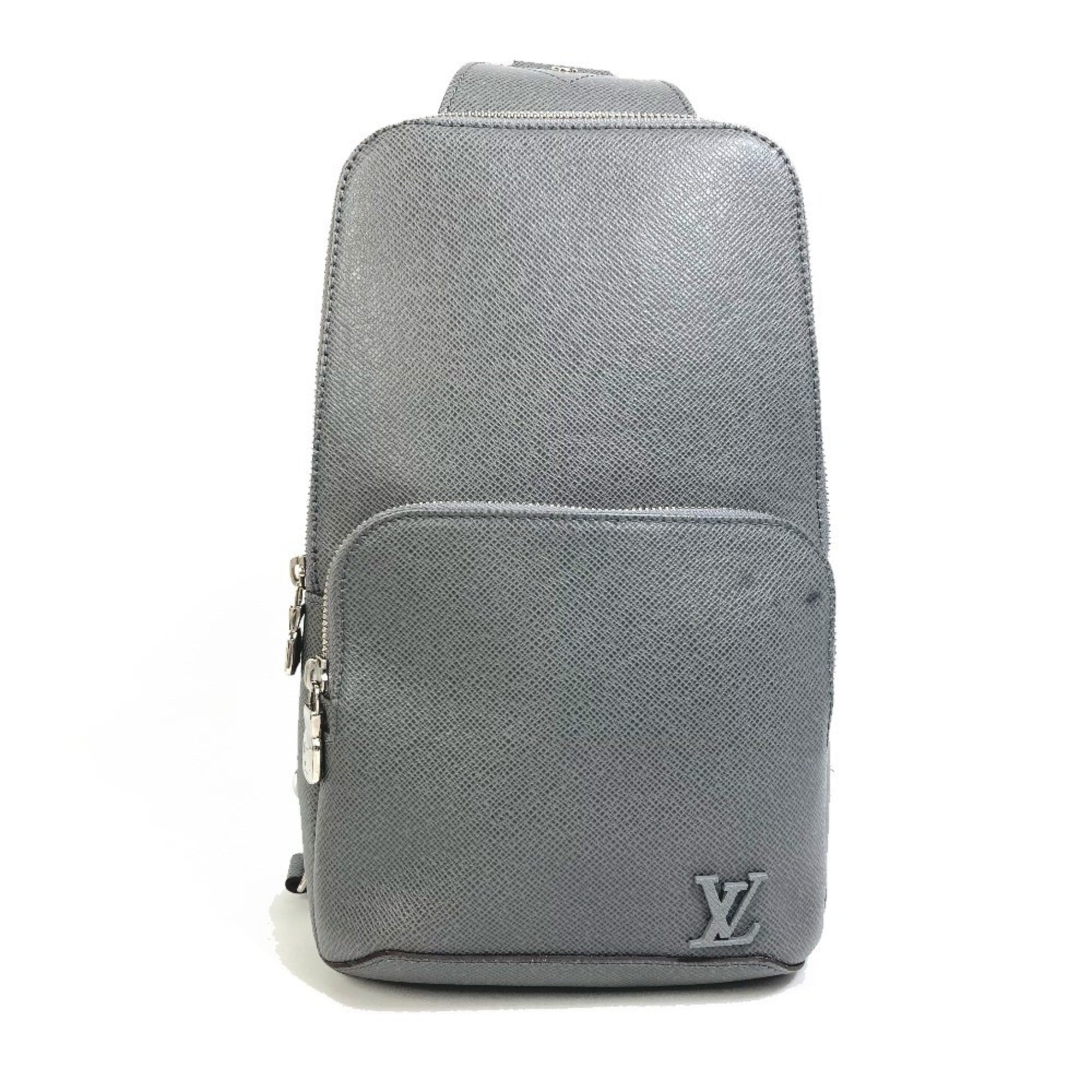 Louis Vuitton Taiga Gray Gris Taiga Leather Shoulder Bag (Pre-Owned)