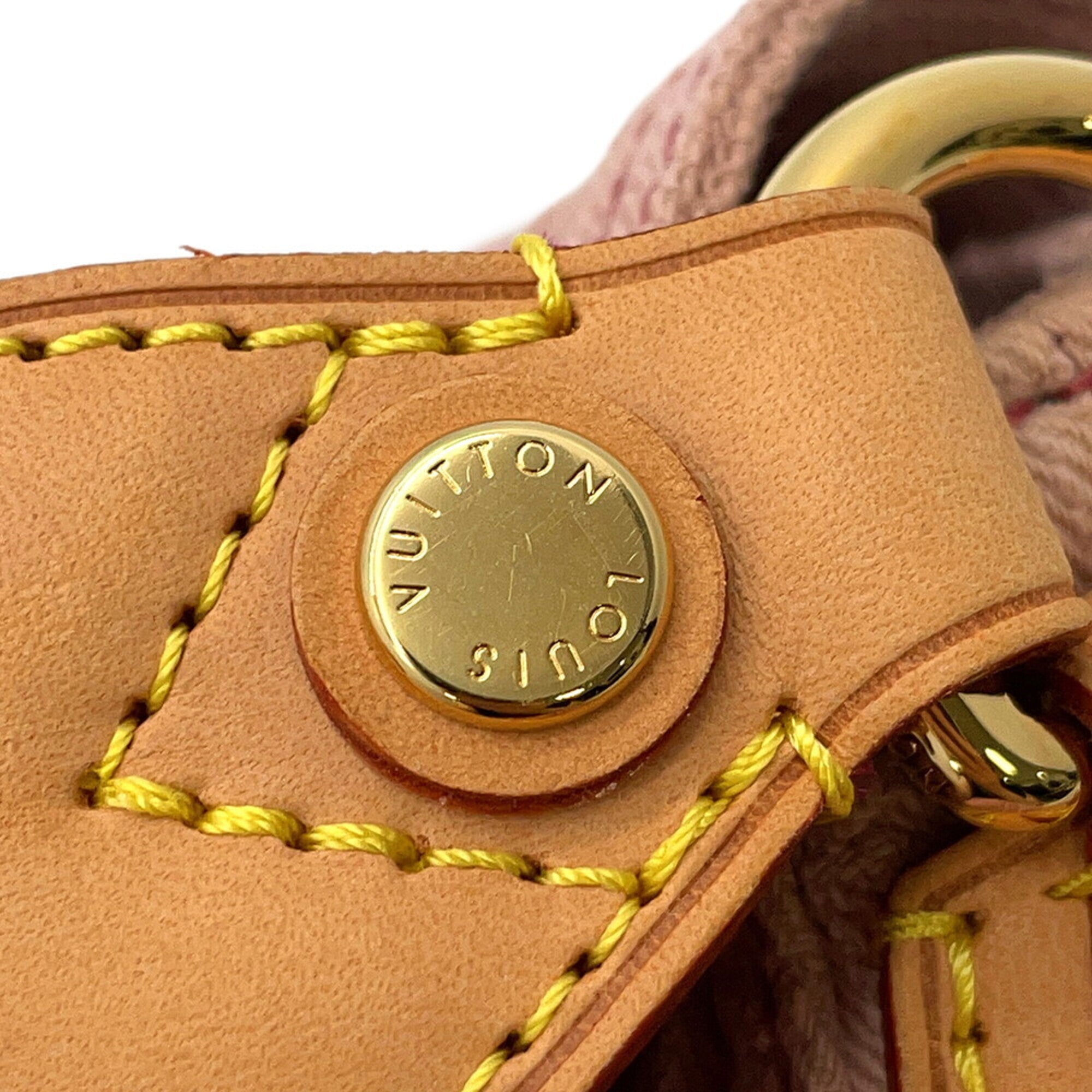 Louis Vuitton Pink Purple Monogram Denim Shoulder Bag (Pre-Owned)