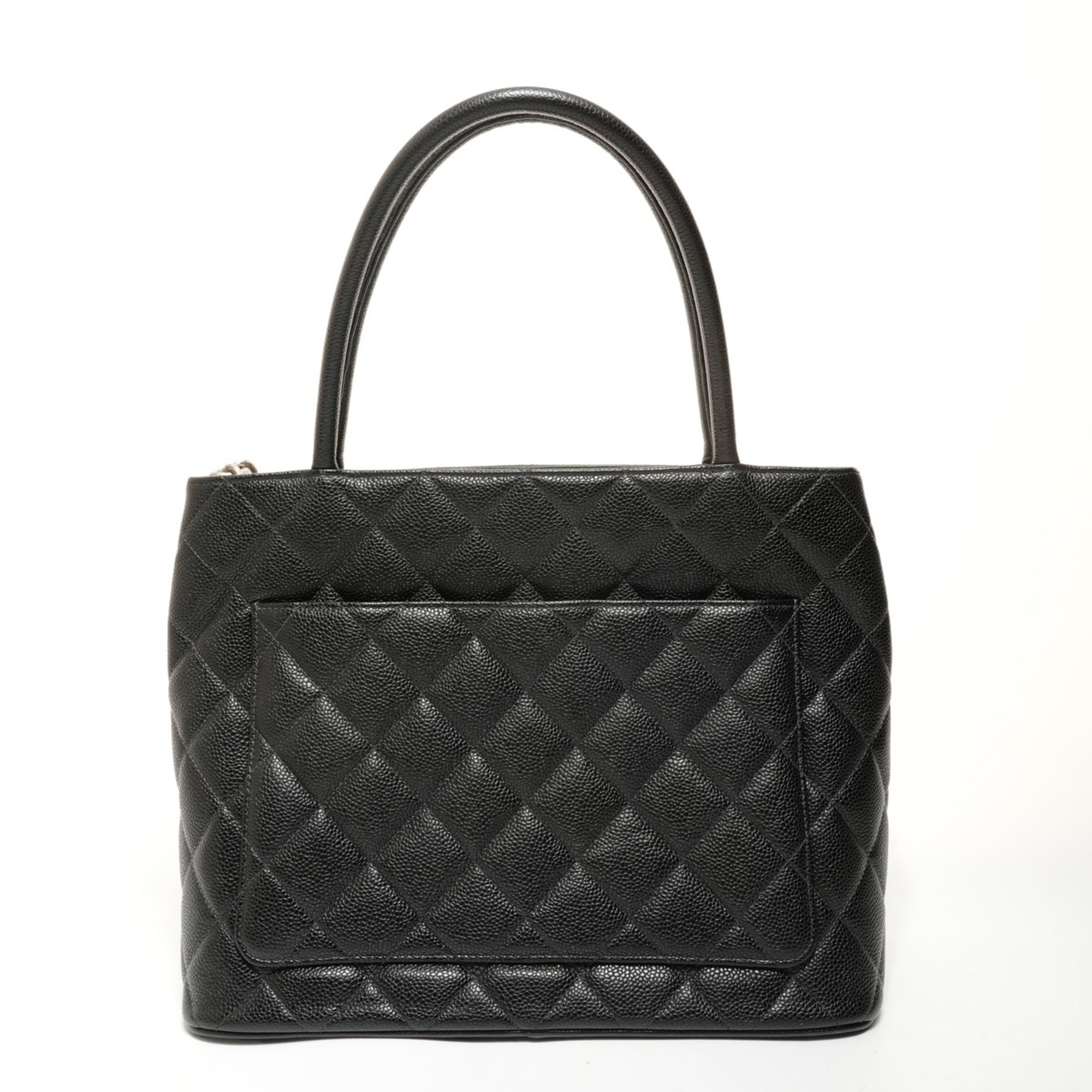 Chanel Black Grained Calfskin Tote Bag (Pre-Owned)