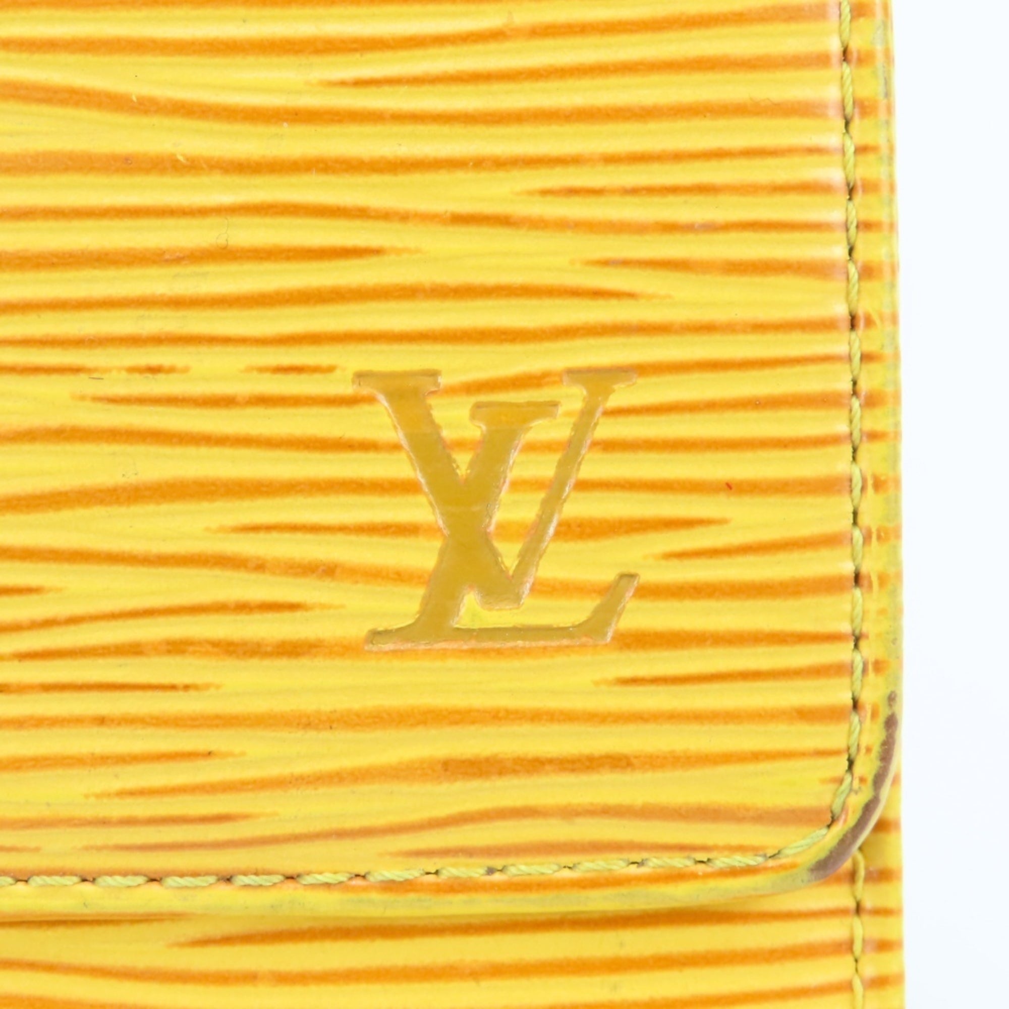 Louis Vuitton Purple Yellow Epi Leather Wallet (Tri-Fold) (Pre-Owned)